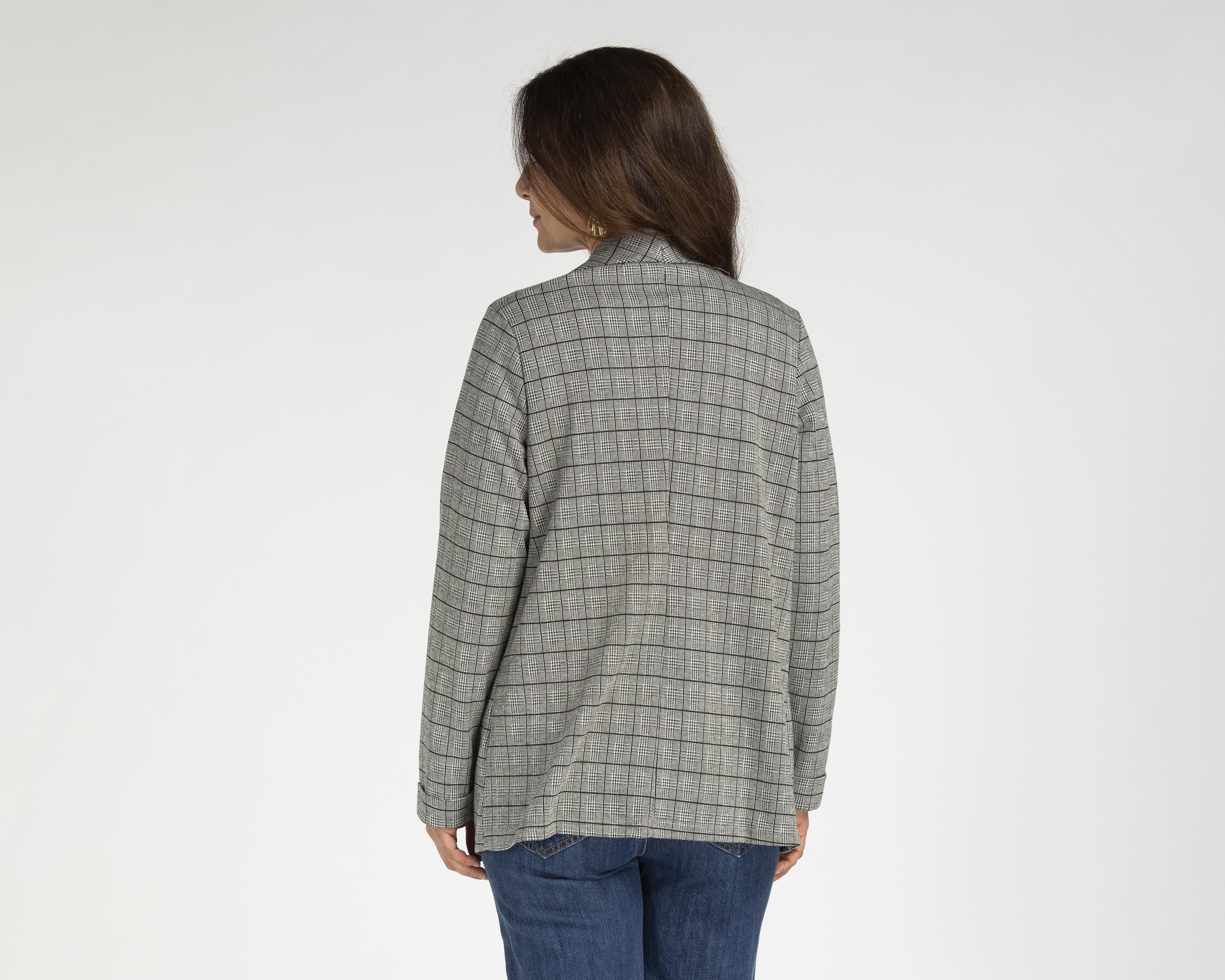 Foto 4 pulgar | Blazer Gris Sahara para Mujer