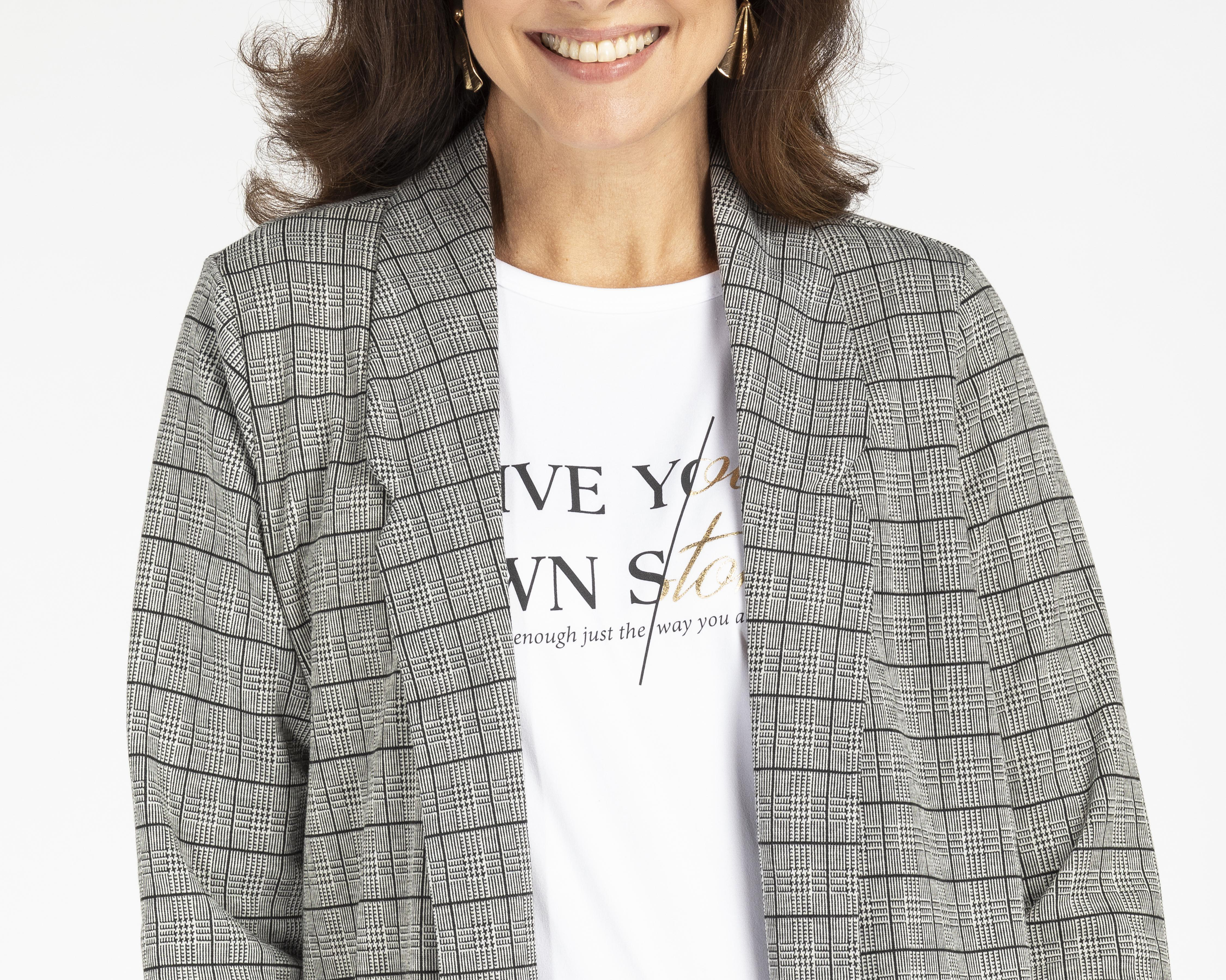 Foto 5 pulgar | Blazer Gris Sahara para Mujer