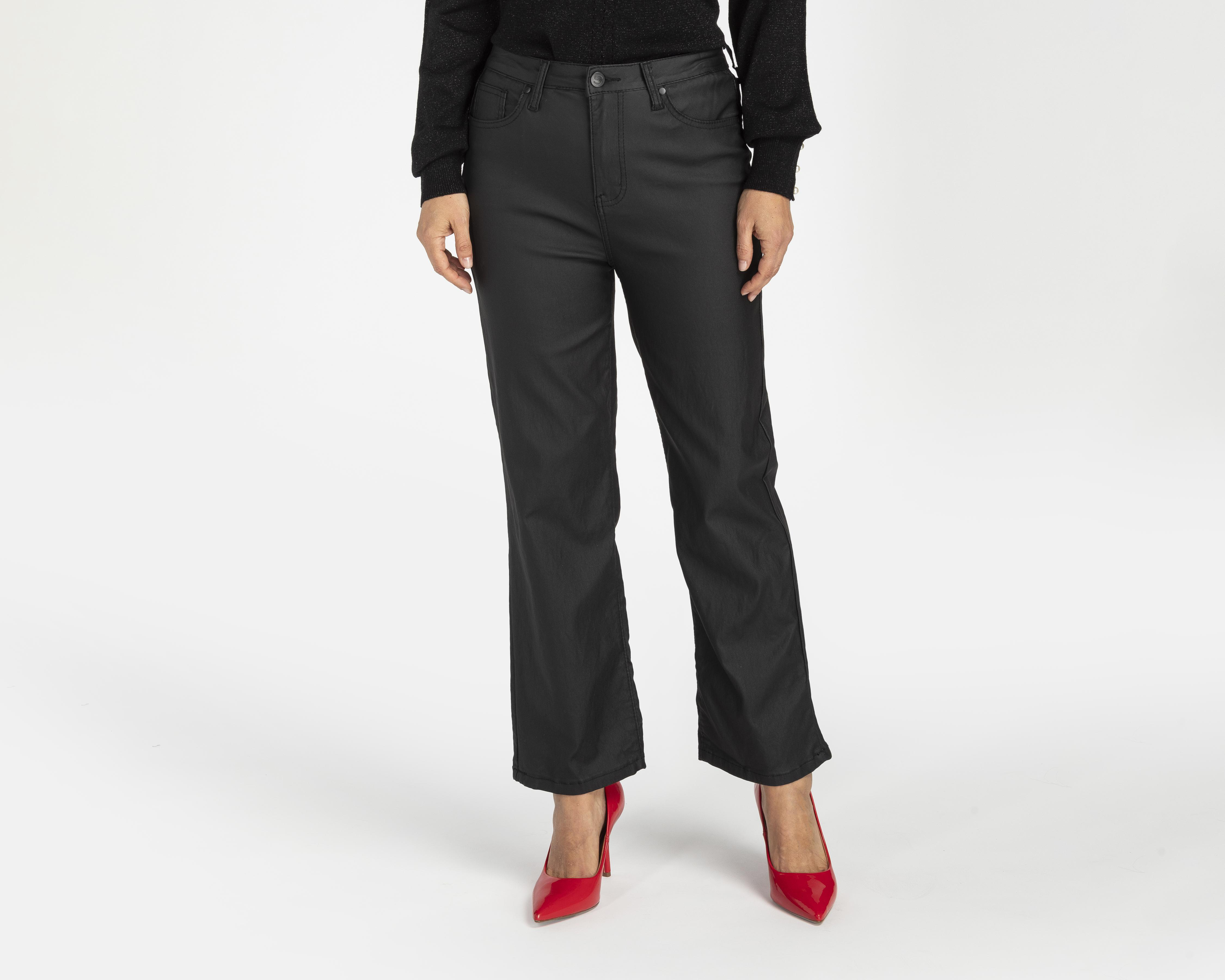 Foto 2 pulgar | Pantalón Ancho Sahara Negro para Mujer