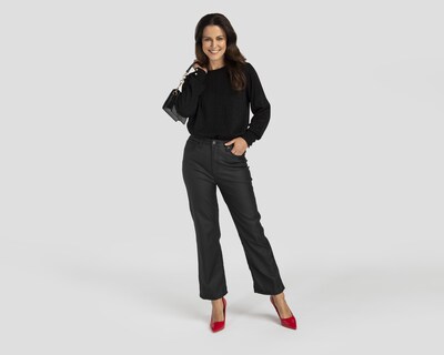 Foto 2 | Pantalón Ancho Sahara Negro para Mujer