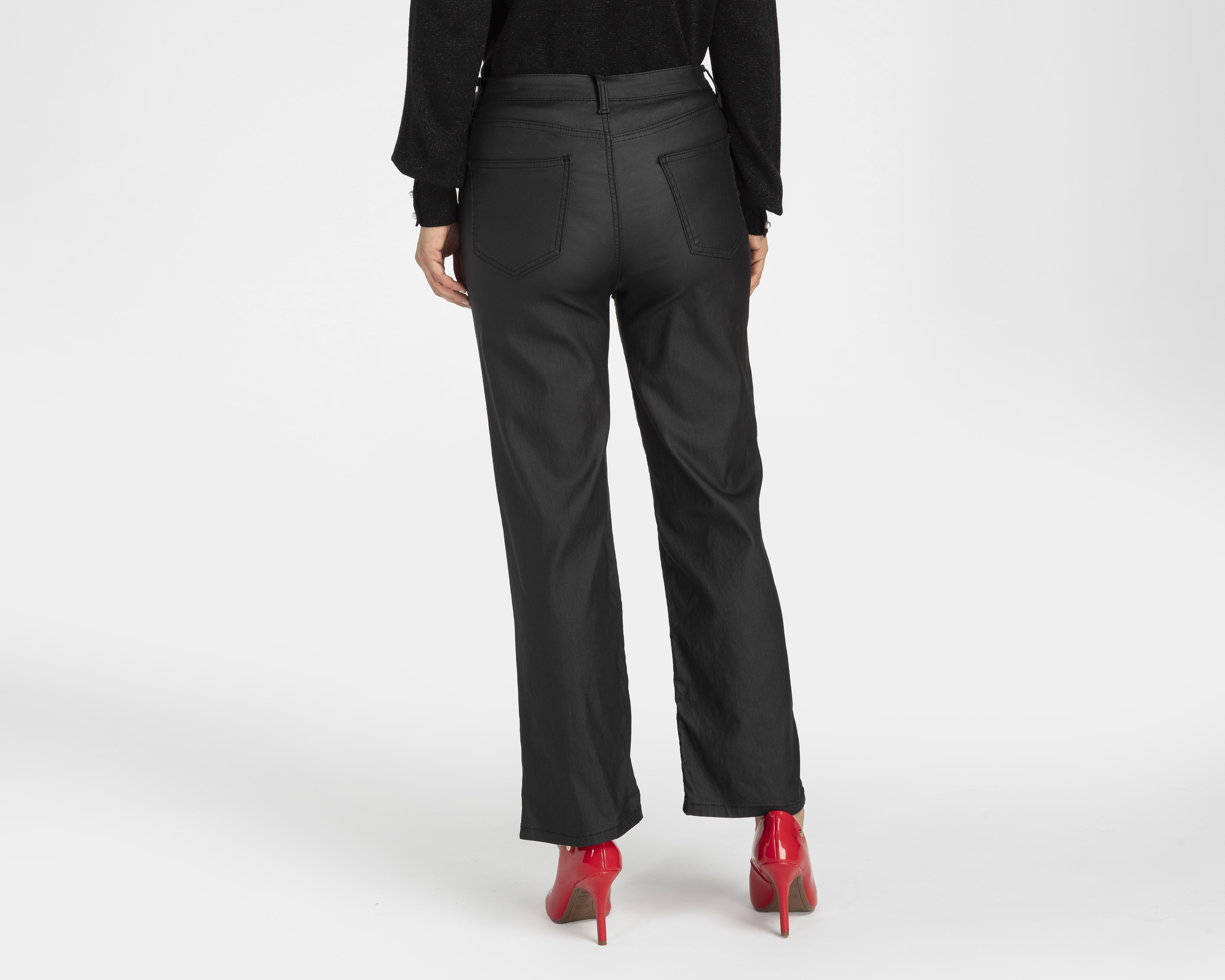 Foto 4 pulgar | Pantalón Ancho Sahara Negro para Mujer