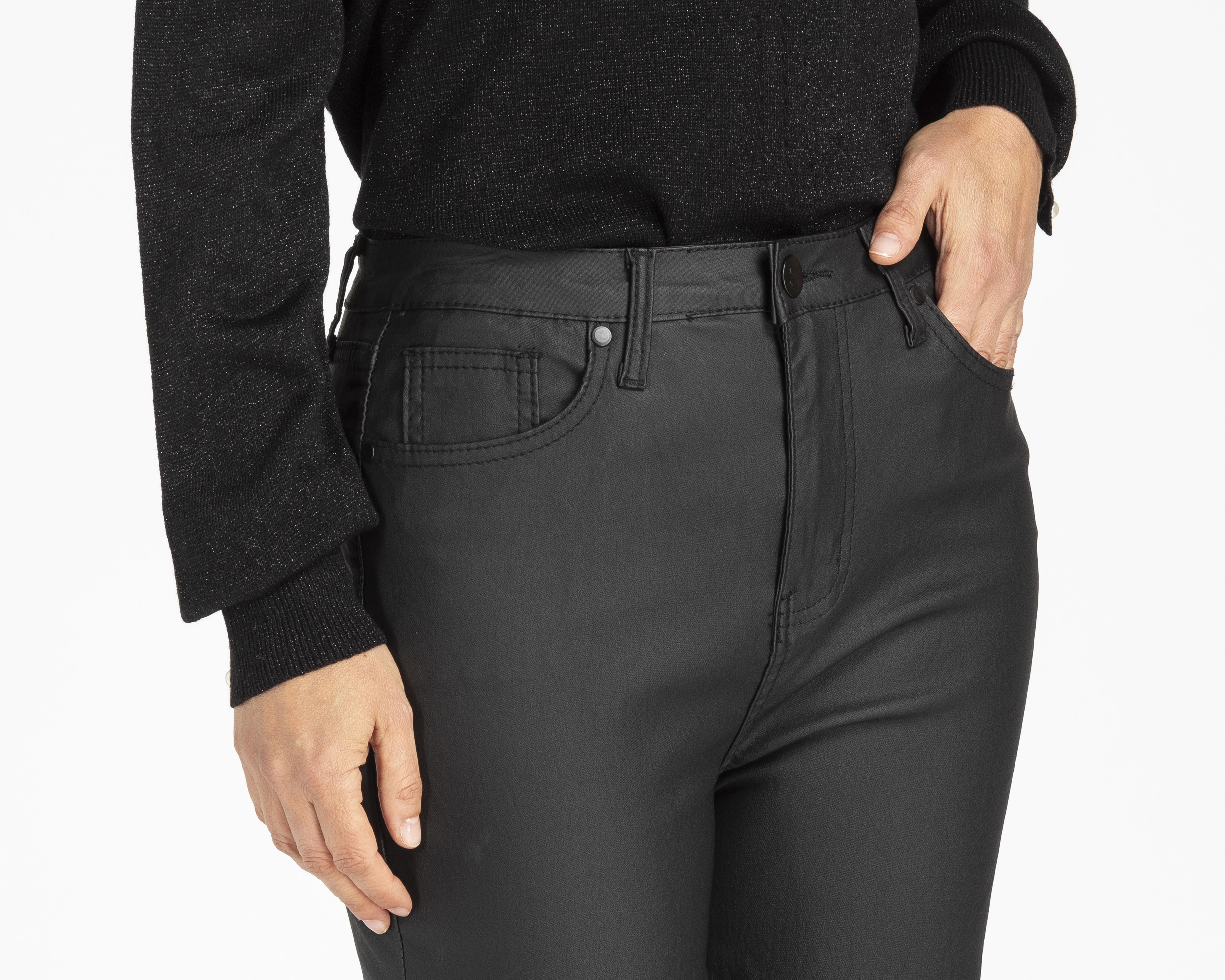 Foto 5 pulgar | Pantalón Ancho Sahara Negro para Mujer