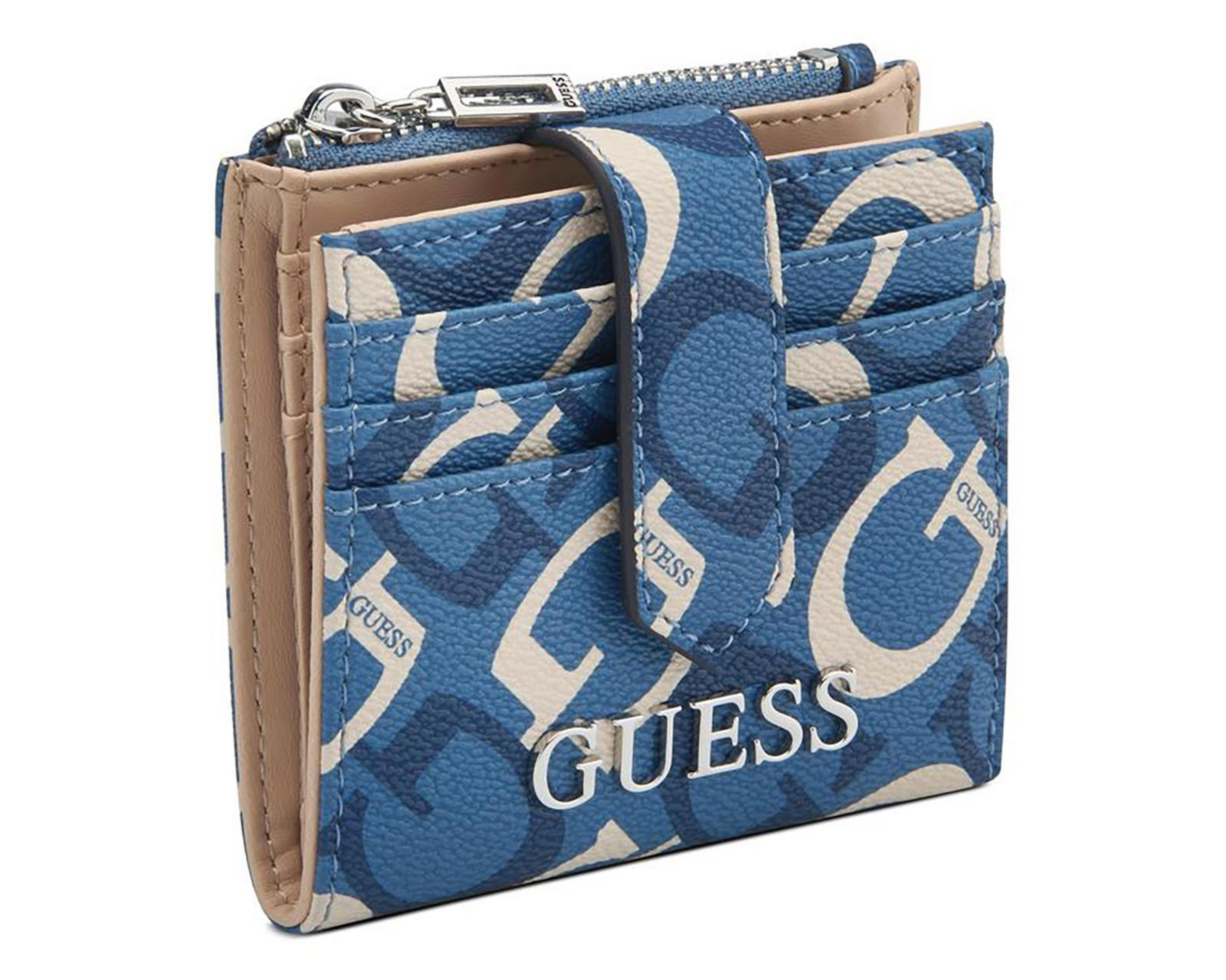 Foto 3 pulgar | Tarjetero para Mujer Guess Azul