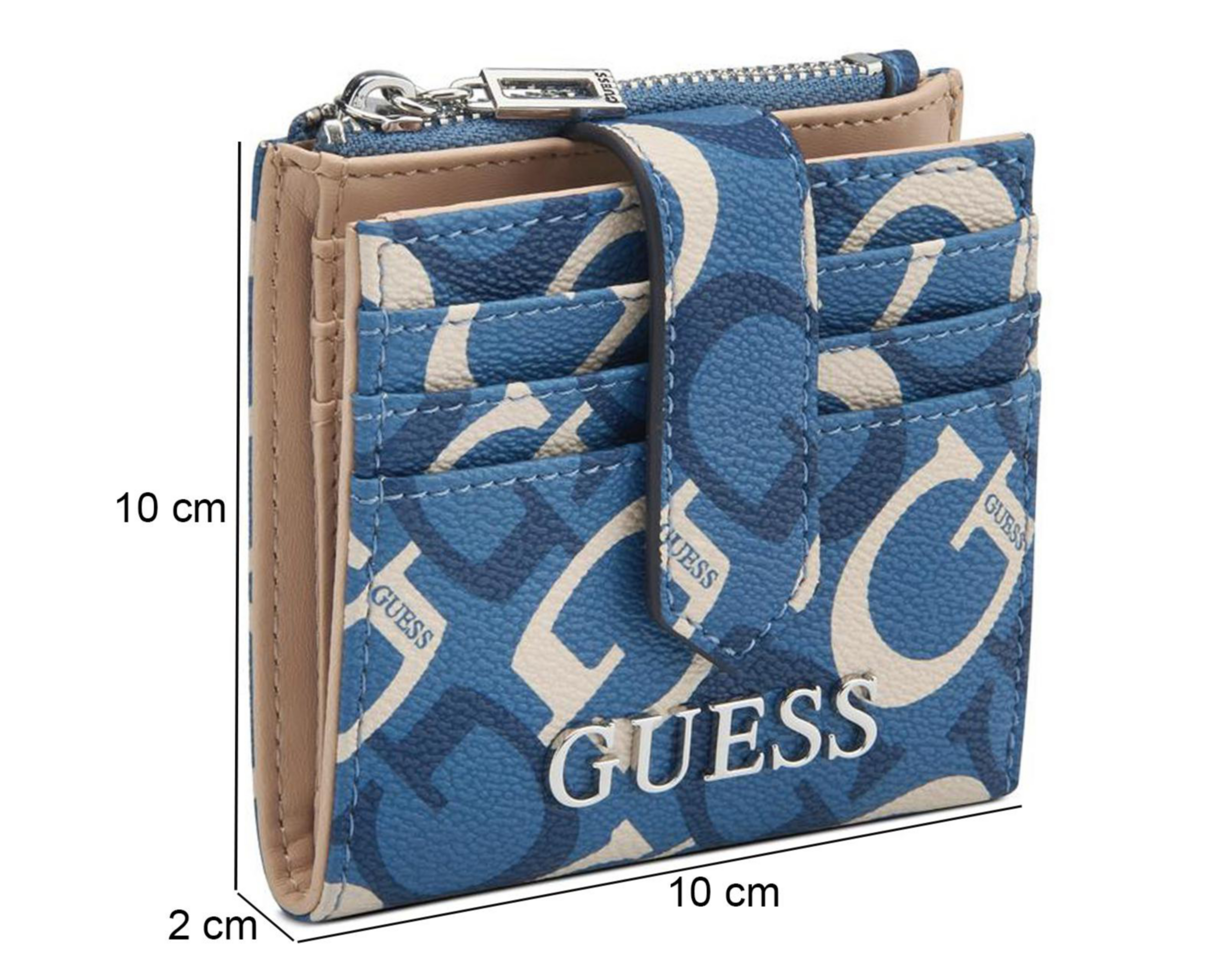 Foto 6 pulgar | Tarjetero para Mujer Guess Azul