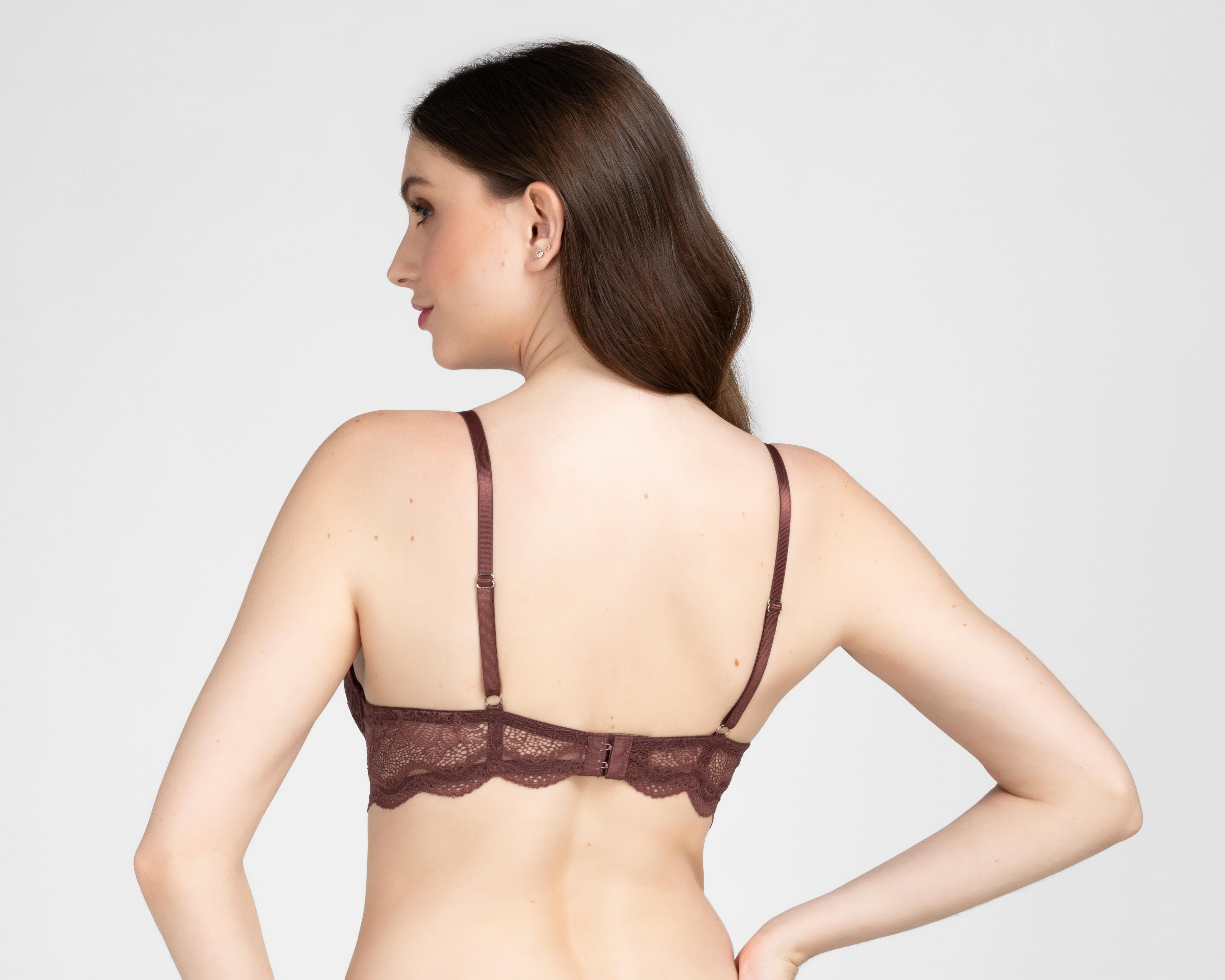 Foto 4 pulgar | Brasier con Encaje Eva tu Estilo Íntimo Media Copa para Mujer