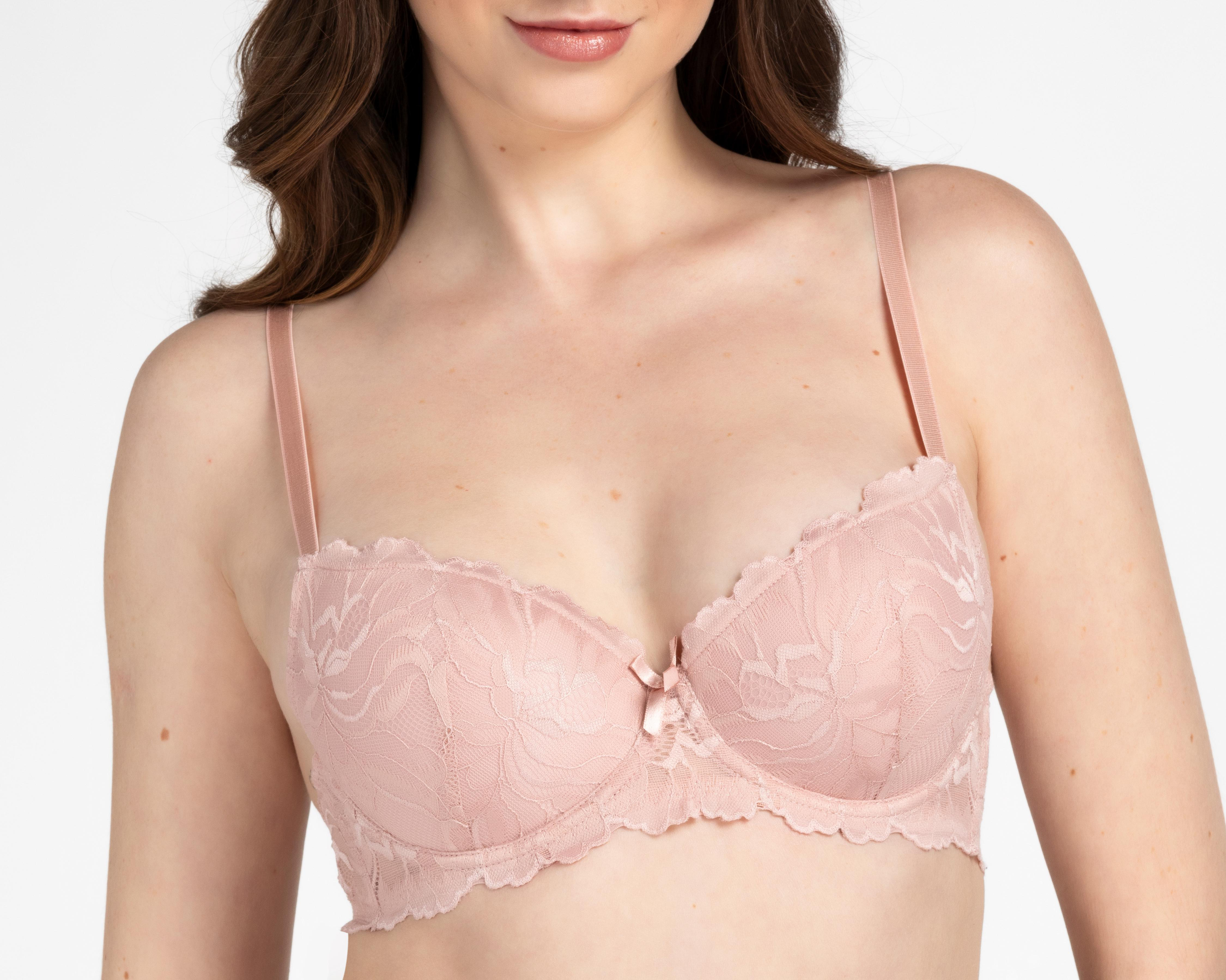 Foto 5 pulgar | Brasier con Encaje Eva tu Estilo Íntimo Media Copa para Mujer