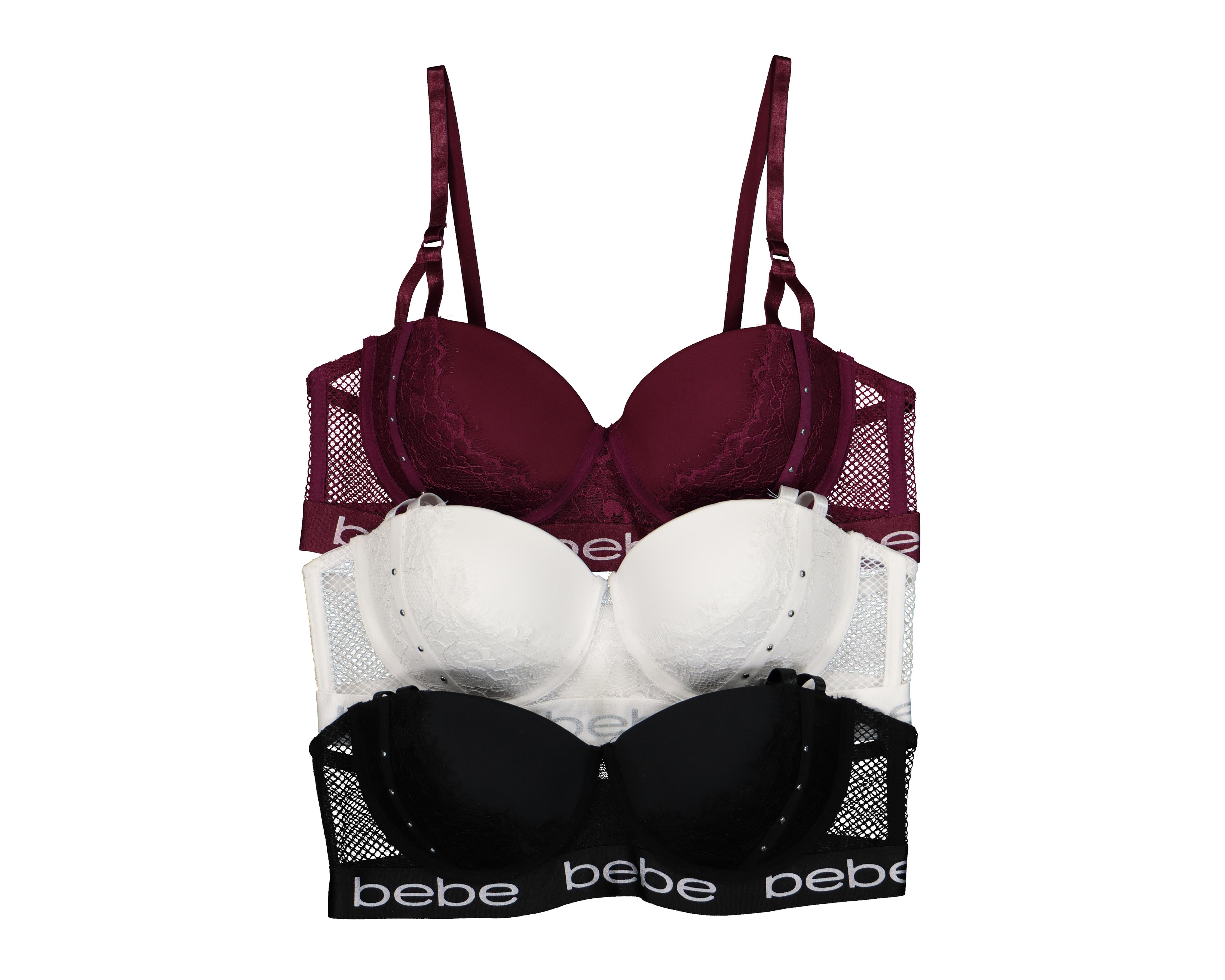 Brasier con Encaje Bebe Push Up 3 Pack