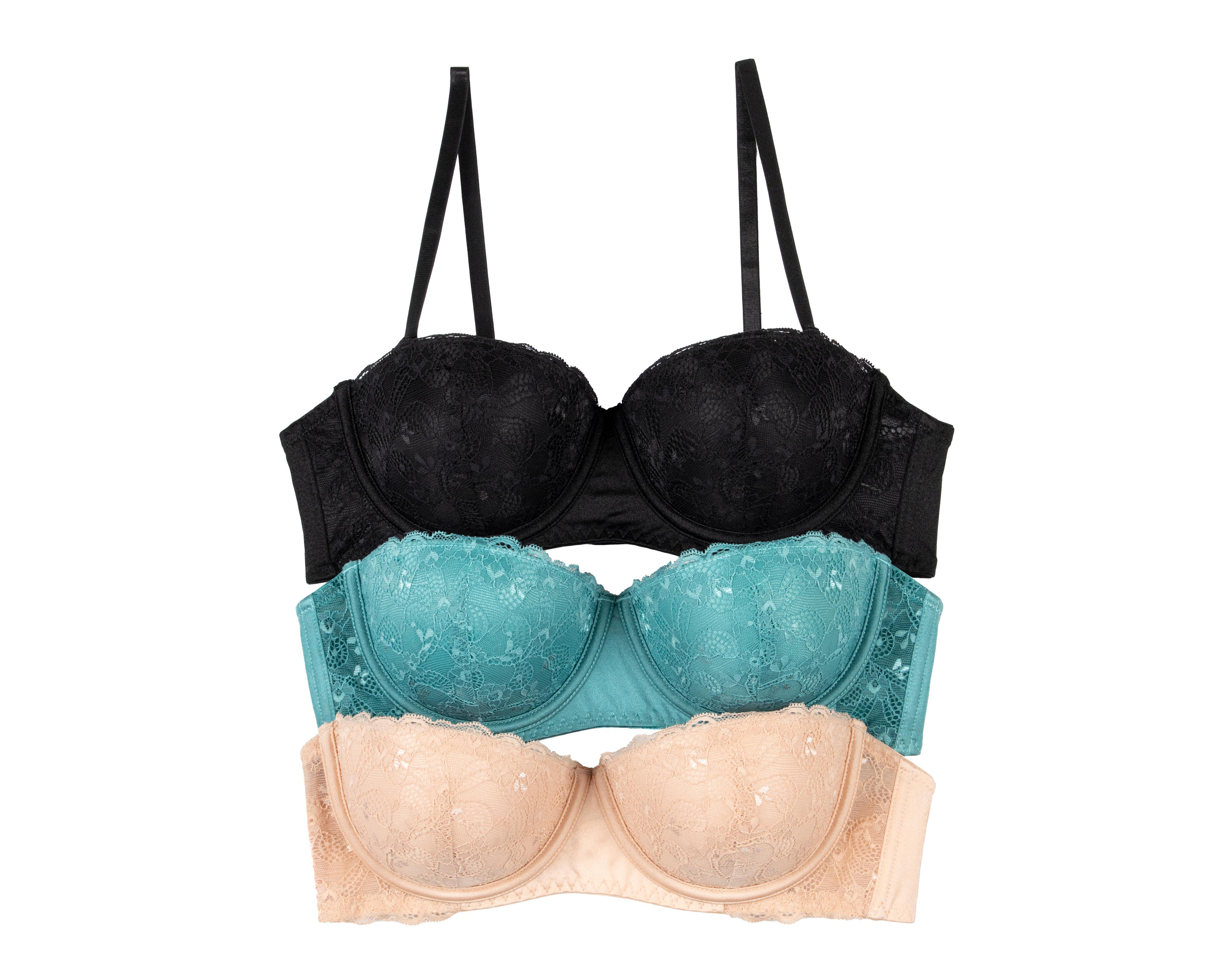 Foto 1 | Brasier con Encaje Eva tu Estilo Íntimo Media Copa 3 Pack