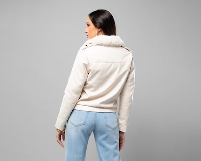 Foto 3 | Chamarra Beige Jennifer Lopez para Mujer