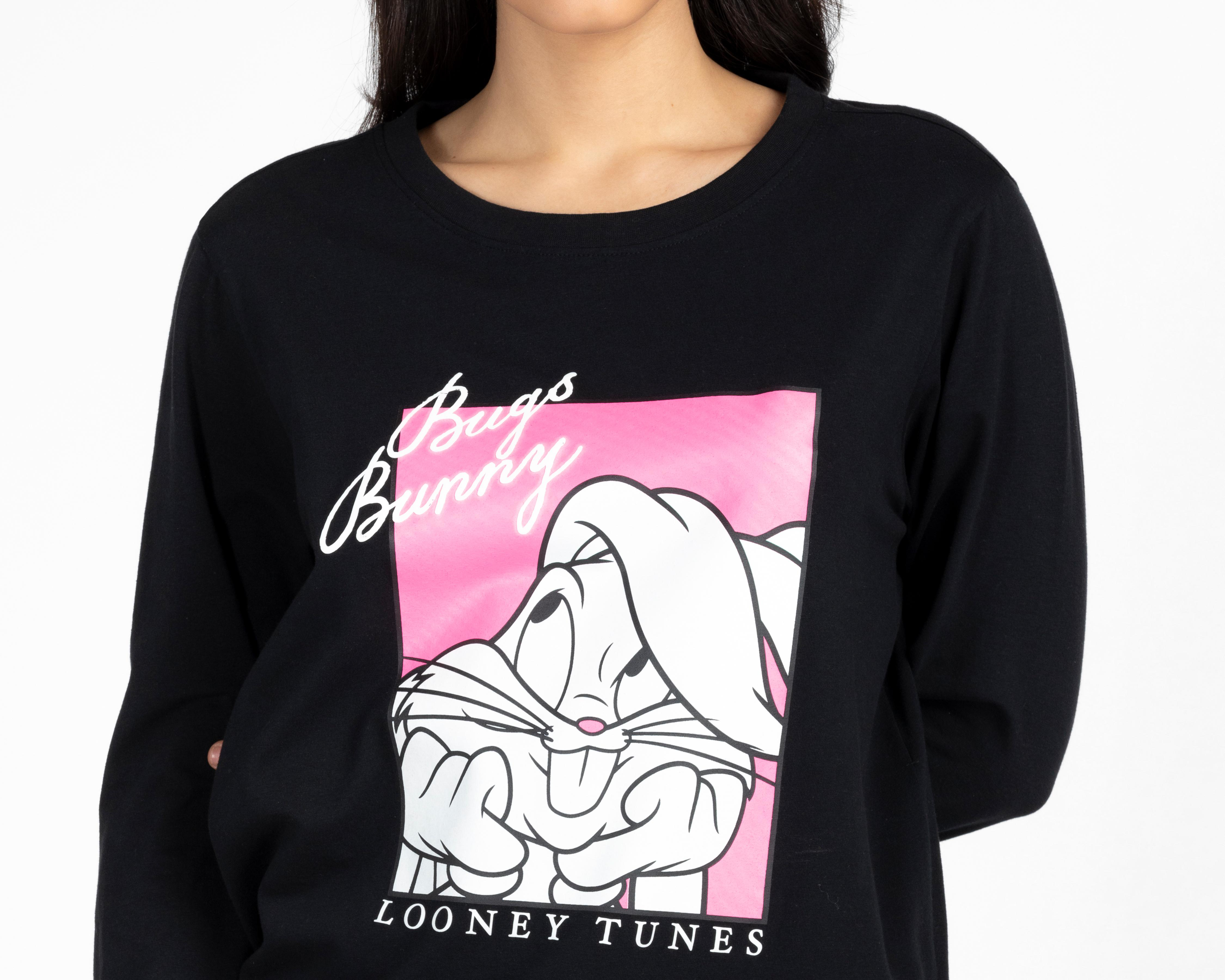Foto 4 pulgar | Sudadera Estampada Looney Tunes para Mujer