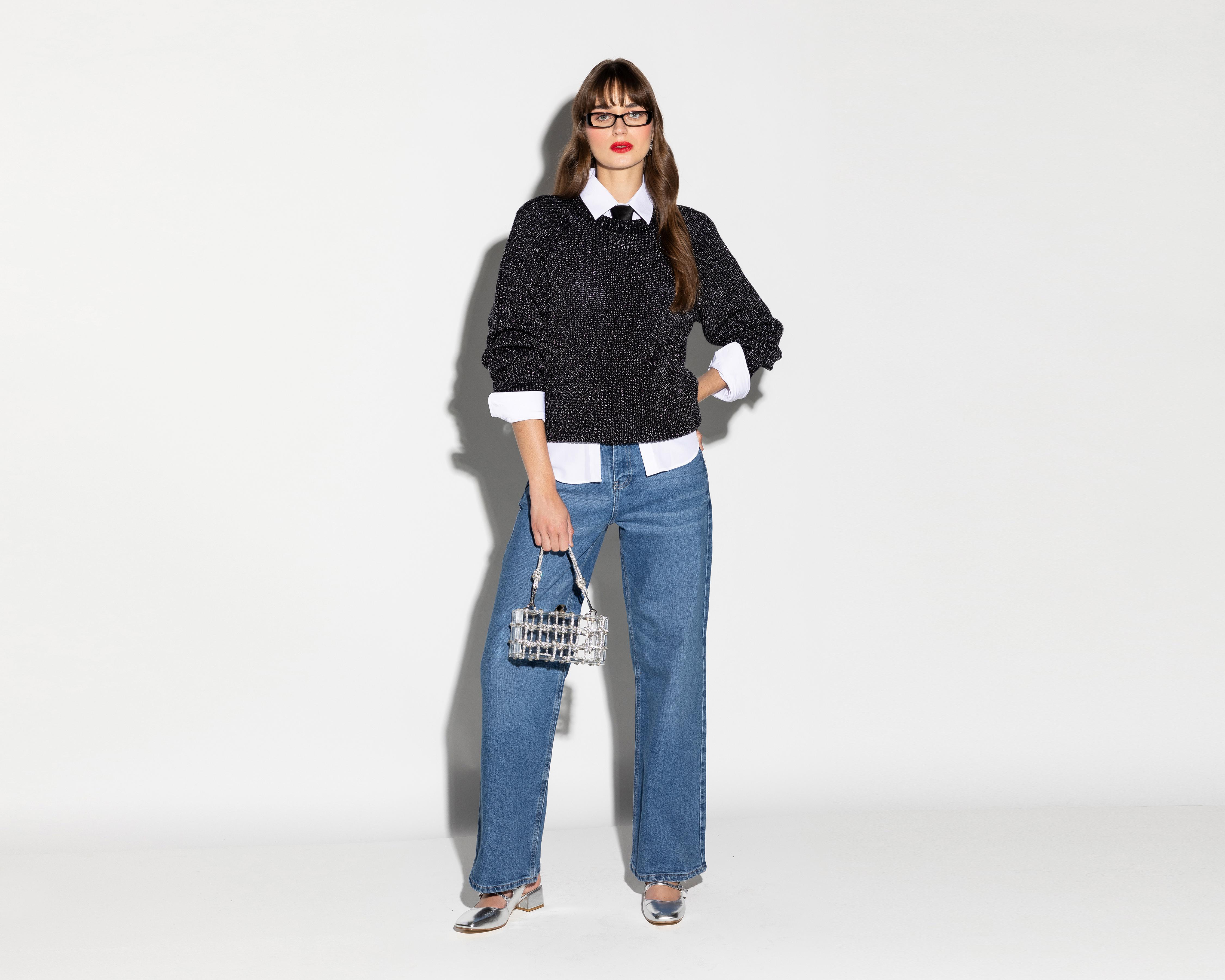 Suéter Negro Thinner para Mujer
