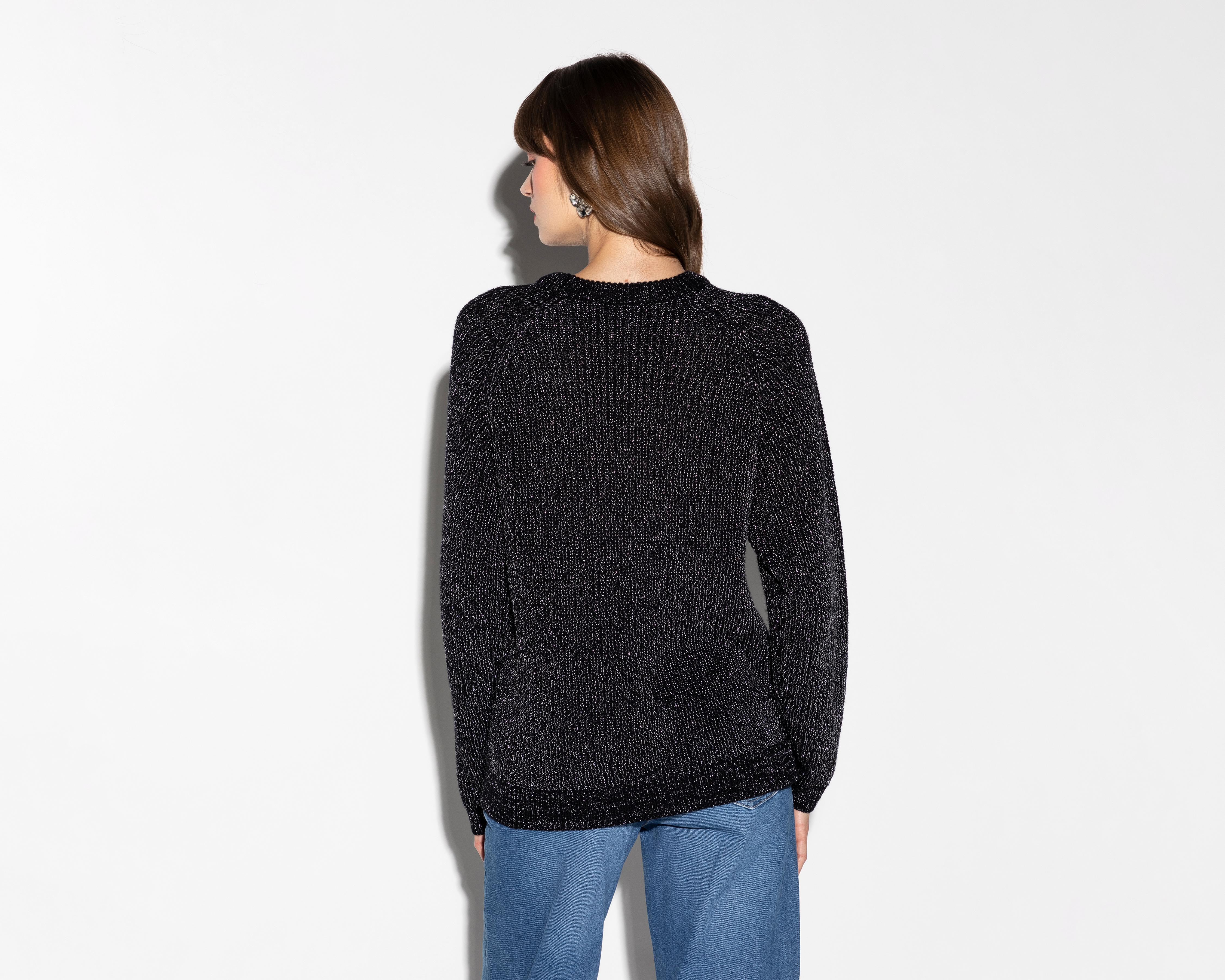 Foto 3 | Suéter Negro Thinner para Mujer