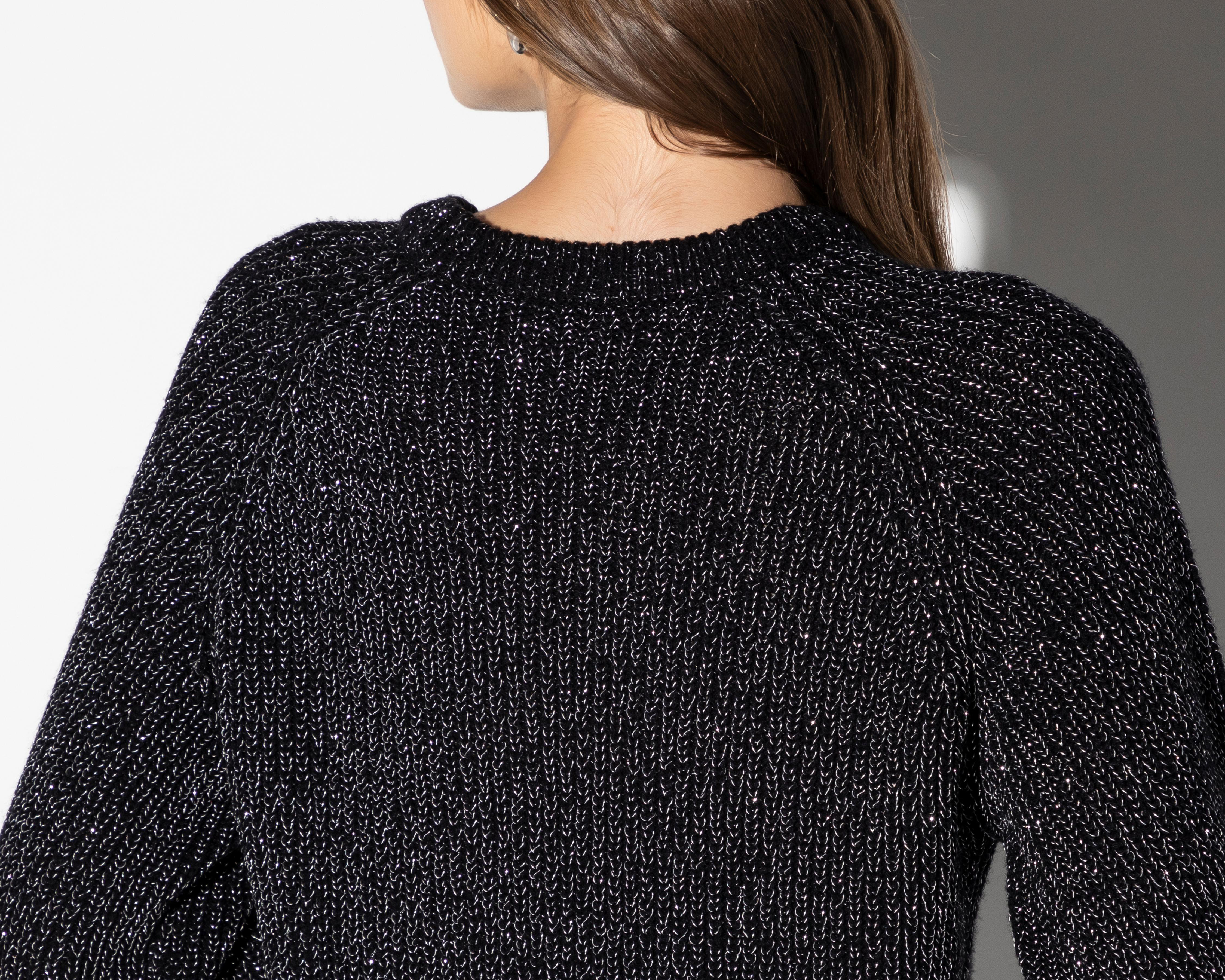 Foto 6 pulgar | Suéter Negro Thinner para Mujer