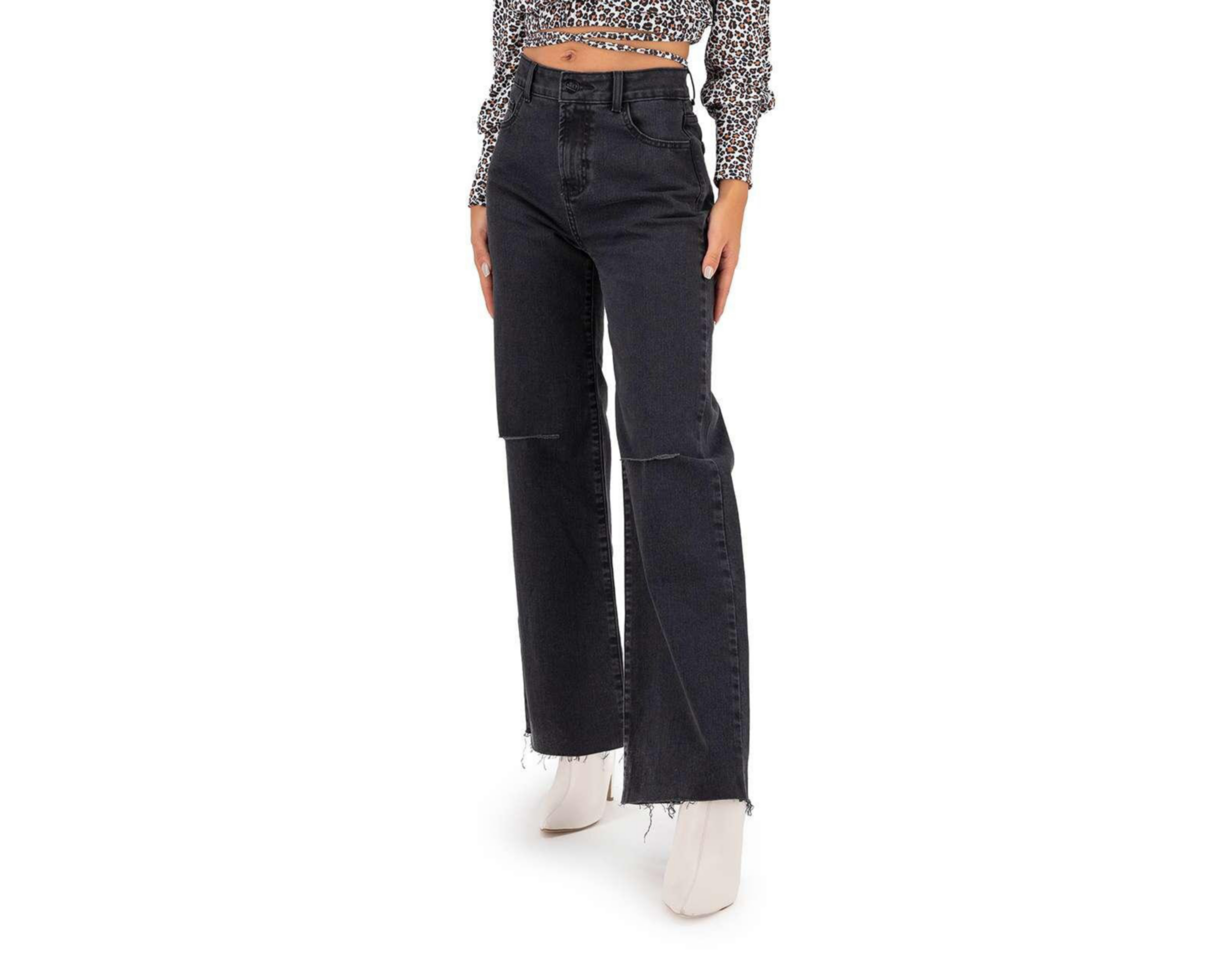 Jeans Jennifer Lopez Flare Tiro Alto