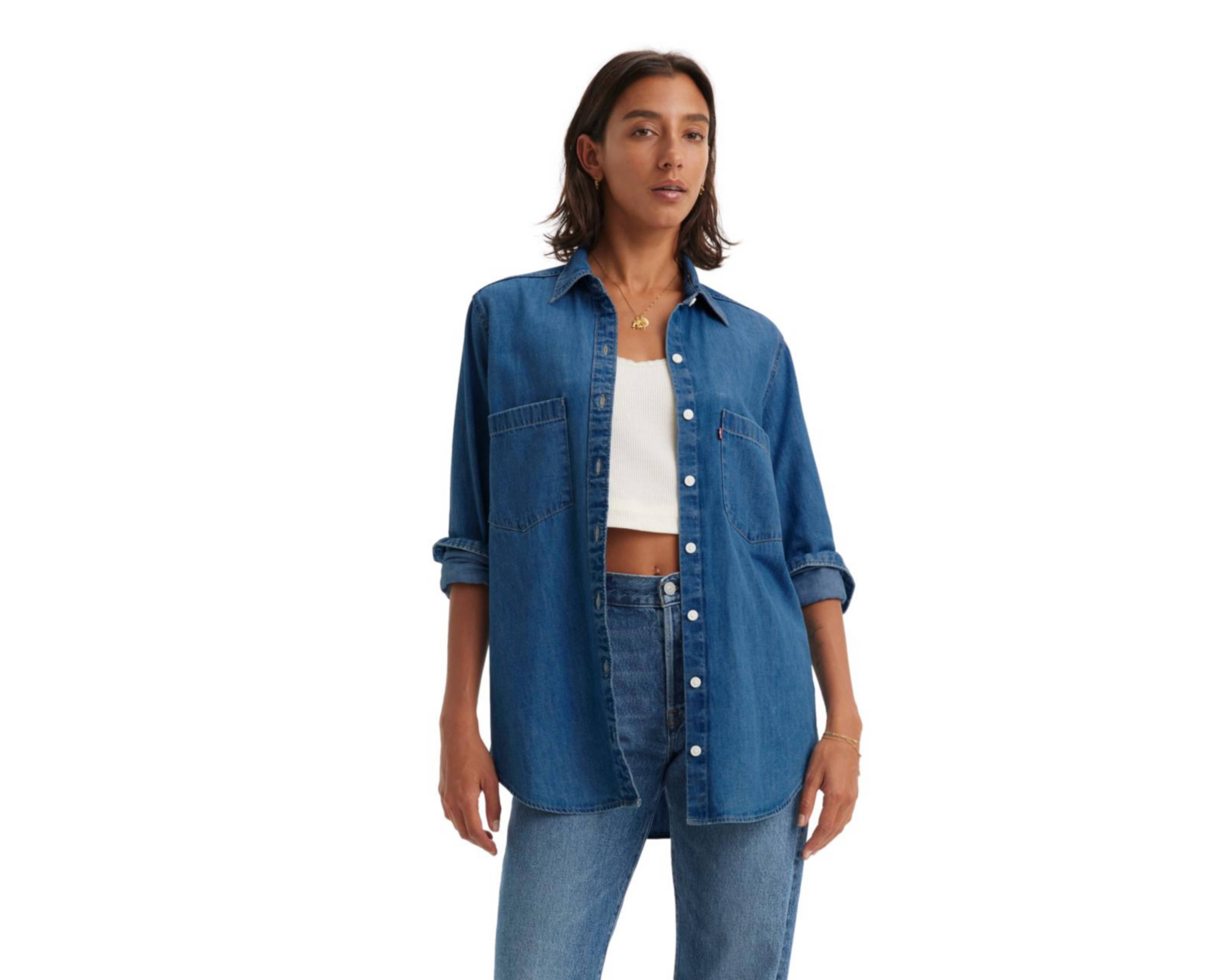 Foto 2 pulgar | Camisa Levi's Manga Larga para Mujer