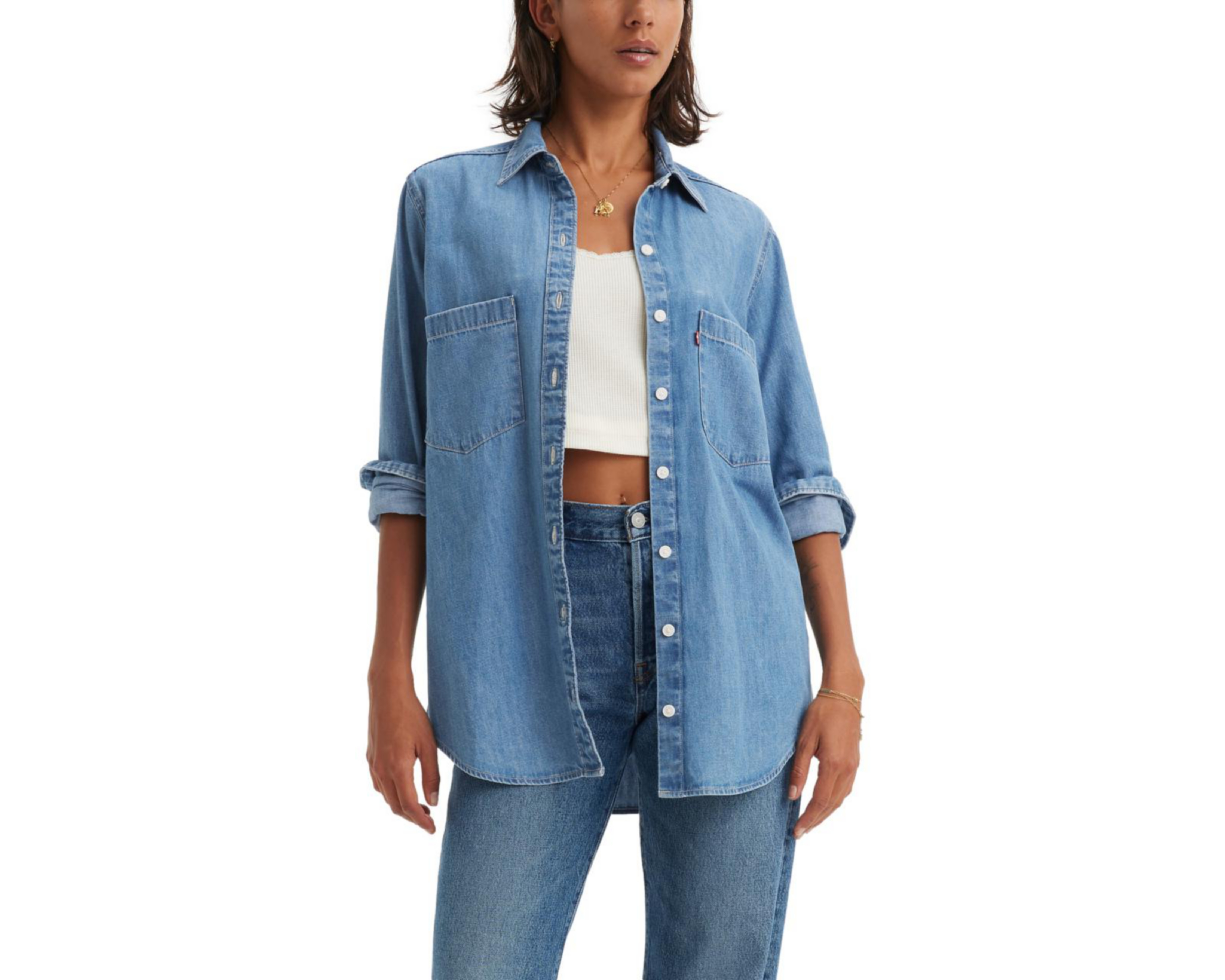Foto 2 pulgar | Camisa Levi's Manga Larga para Mujer