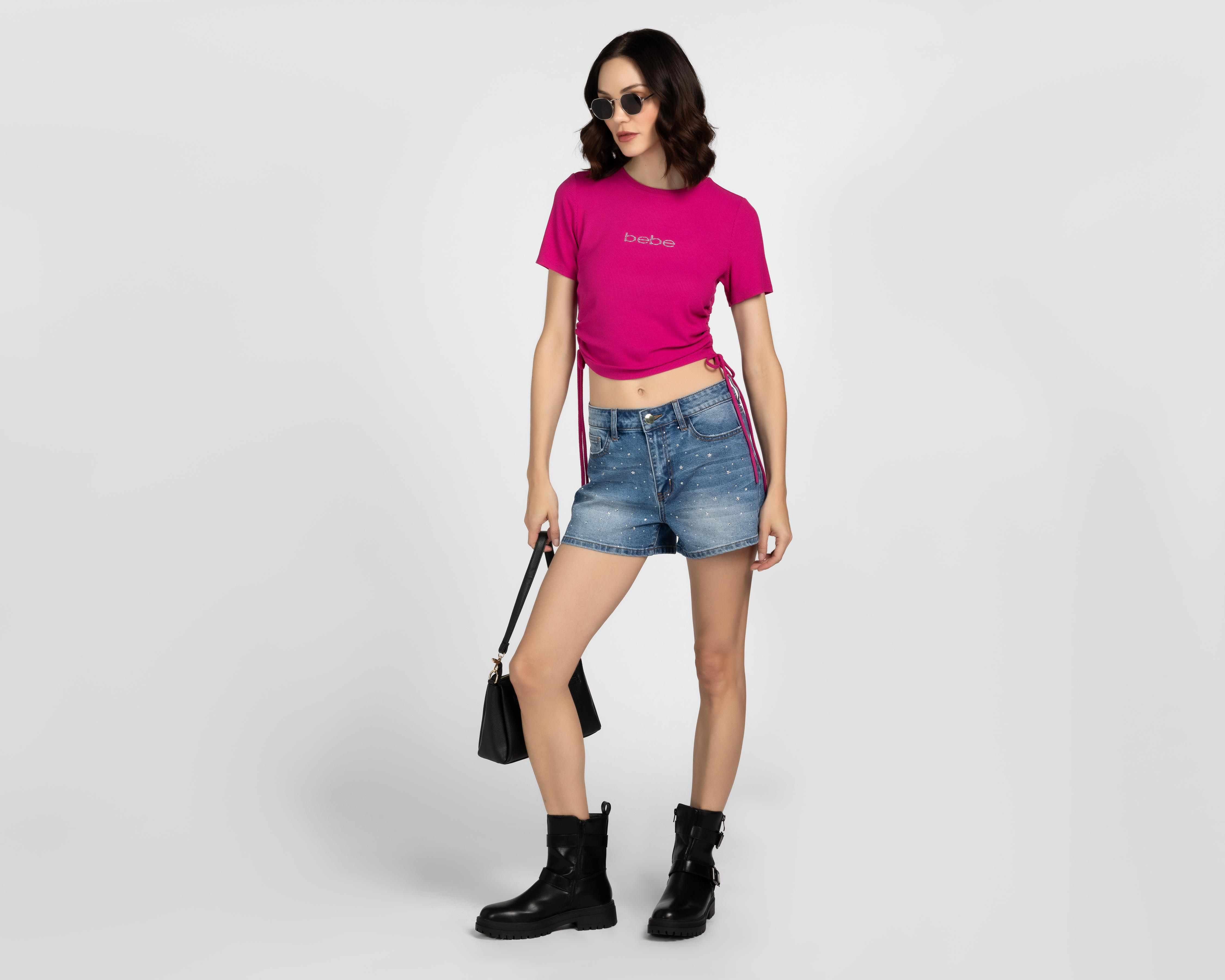 Foto 2 | Playera Bebe Manga Corta para Mujer