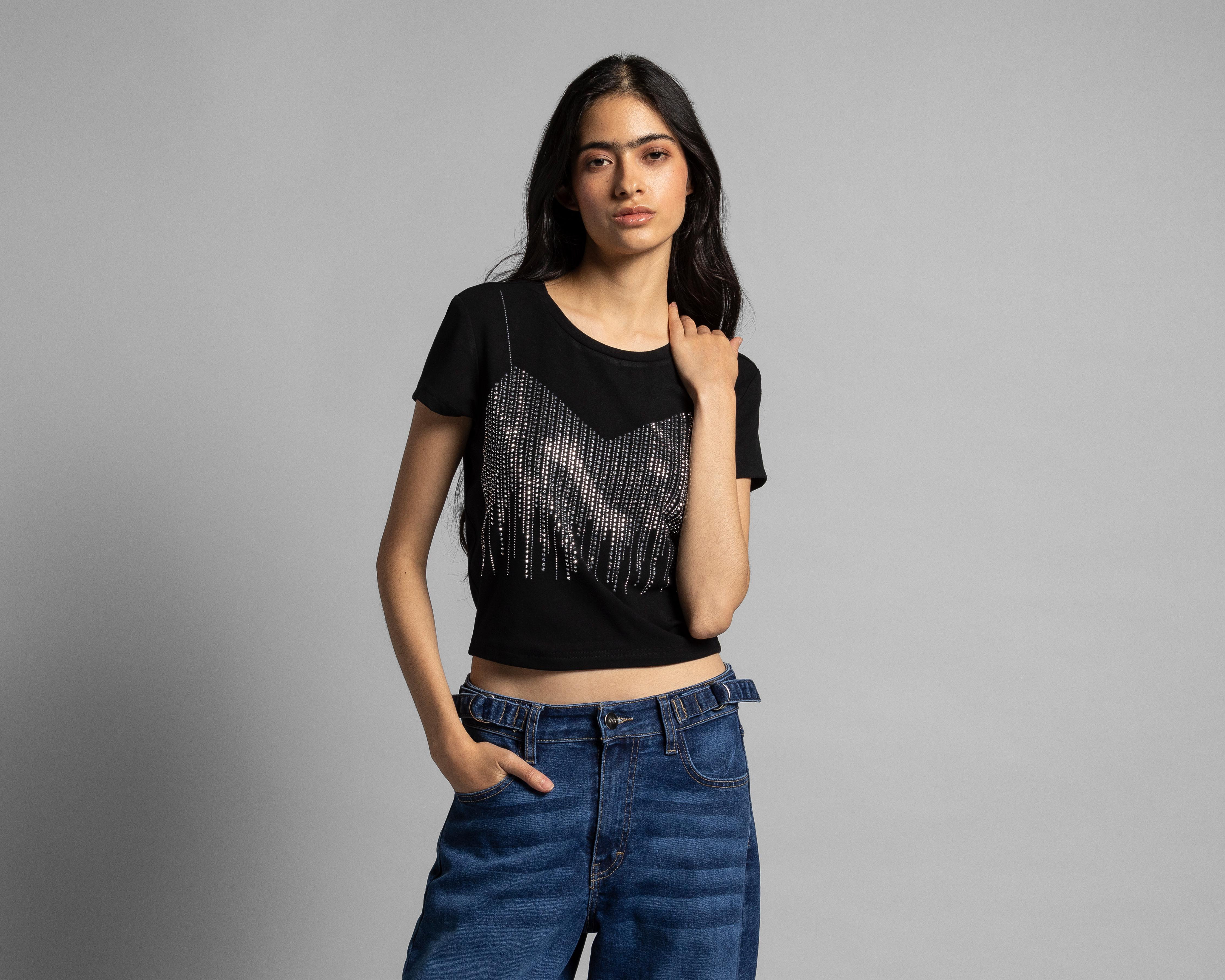 Foto 1 | Blusa Strona Manga Corta para Mujer