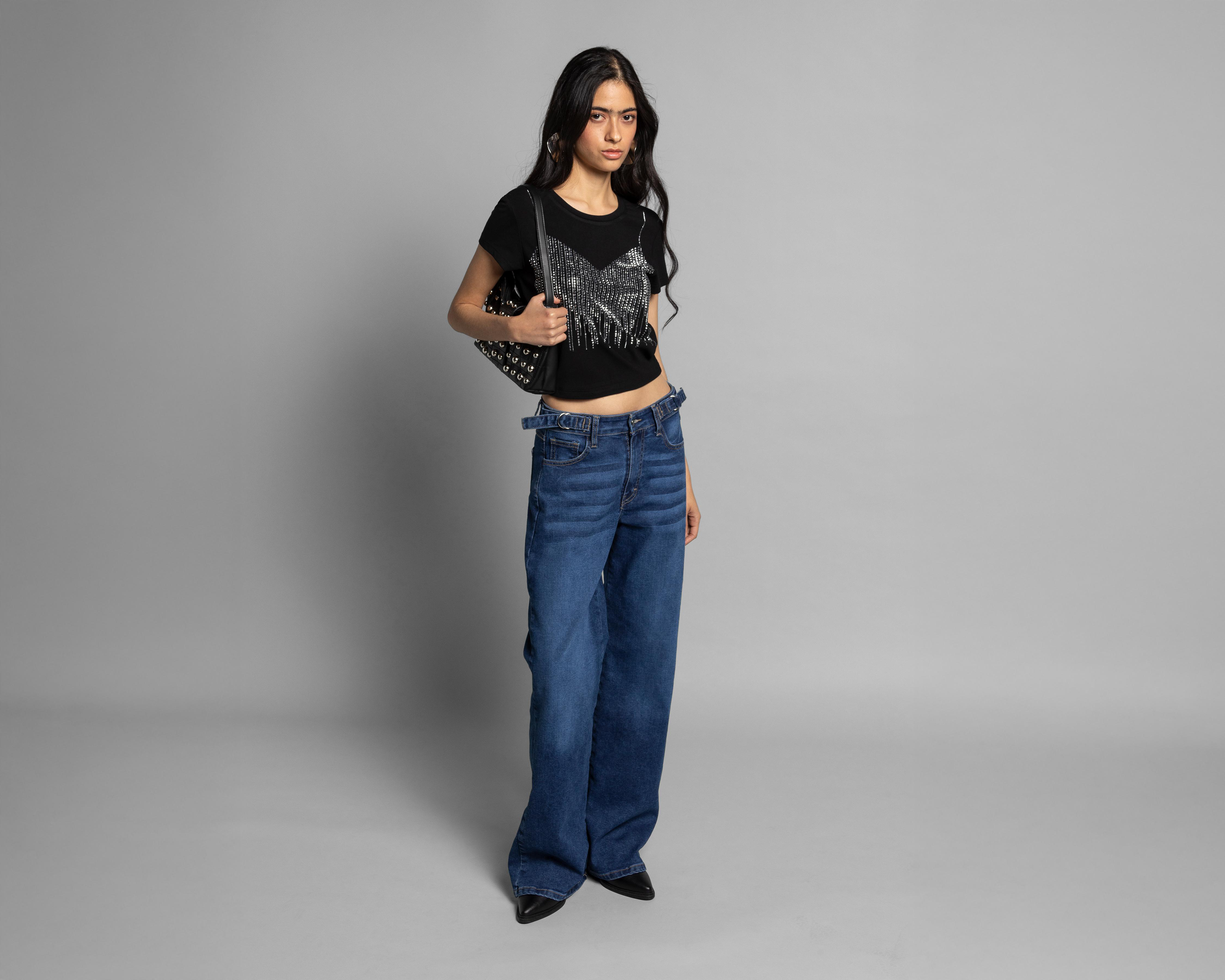 Foto 3 pulgar | Blusa Strona Manga Corta para Mujer