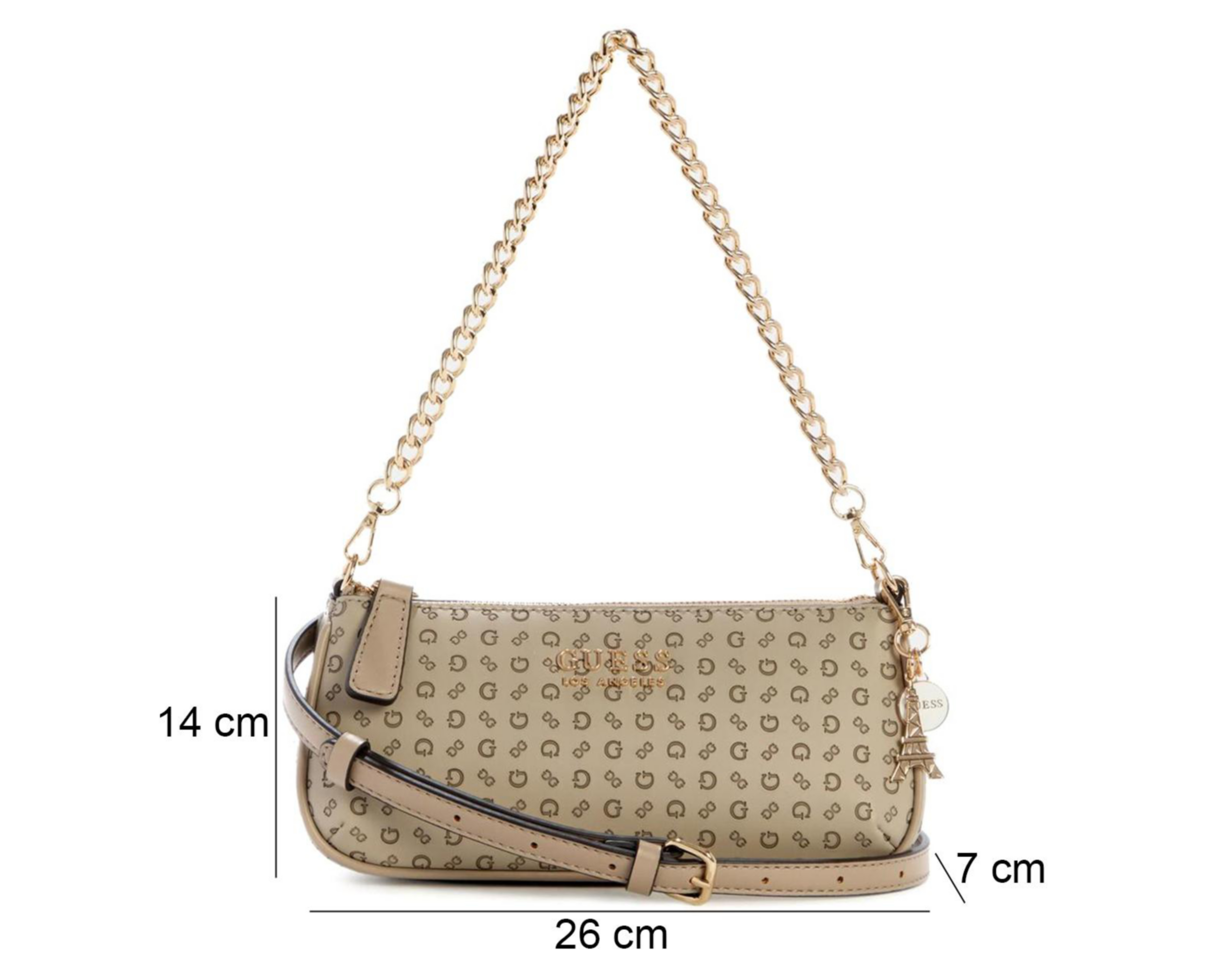 Foto 4 | Bolsa de Hombro Guess Tournesol con Colgante