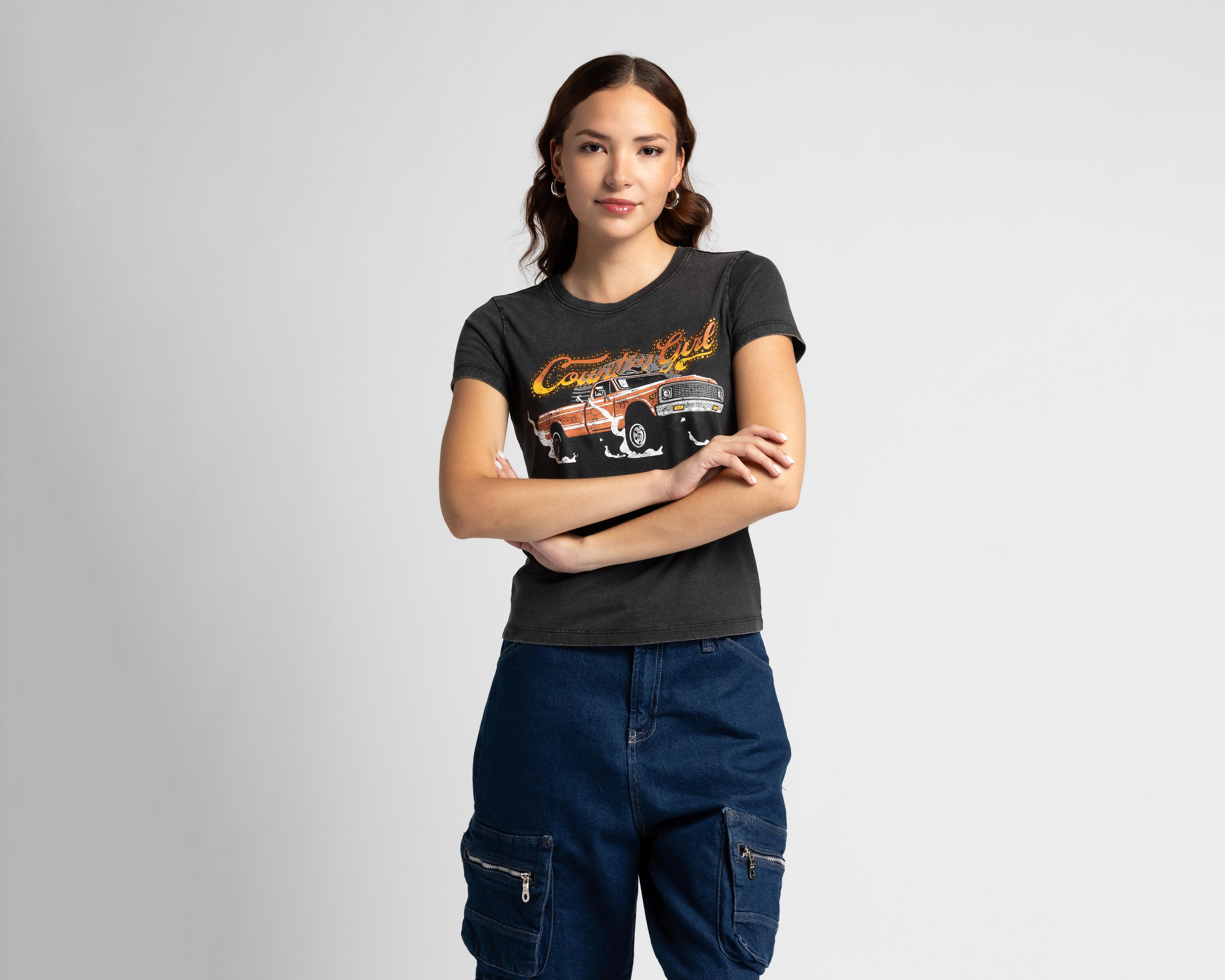 Playera Refill Estampada para Mujer $179