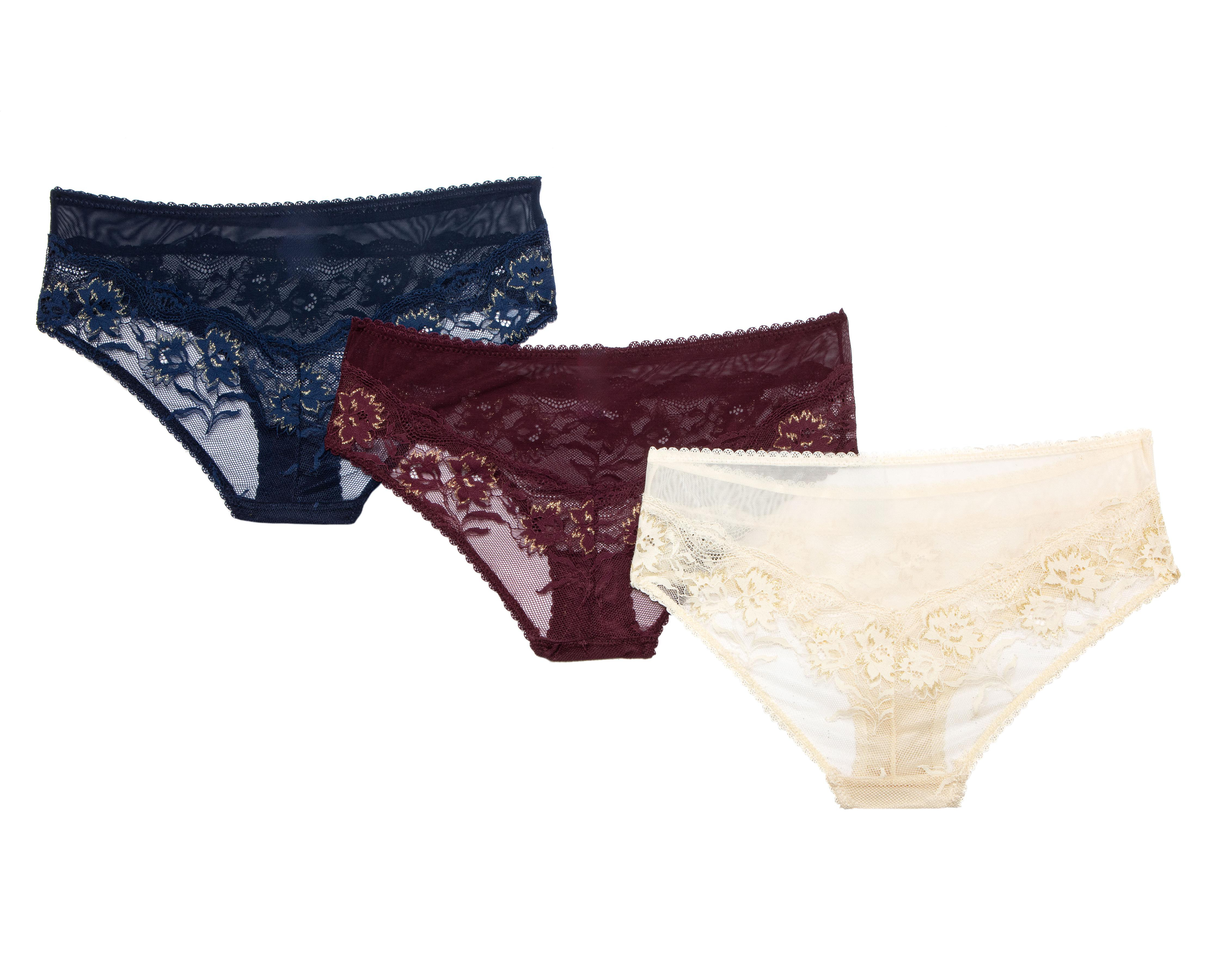 Foto 3 pulgar | Bikini de Encaje Eva tu Estilo Íntimo para Mujer 3 Piezas