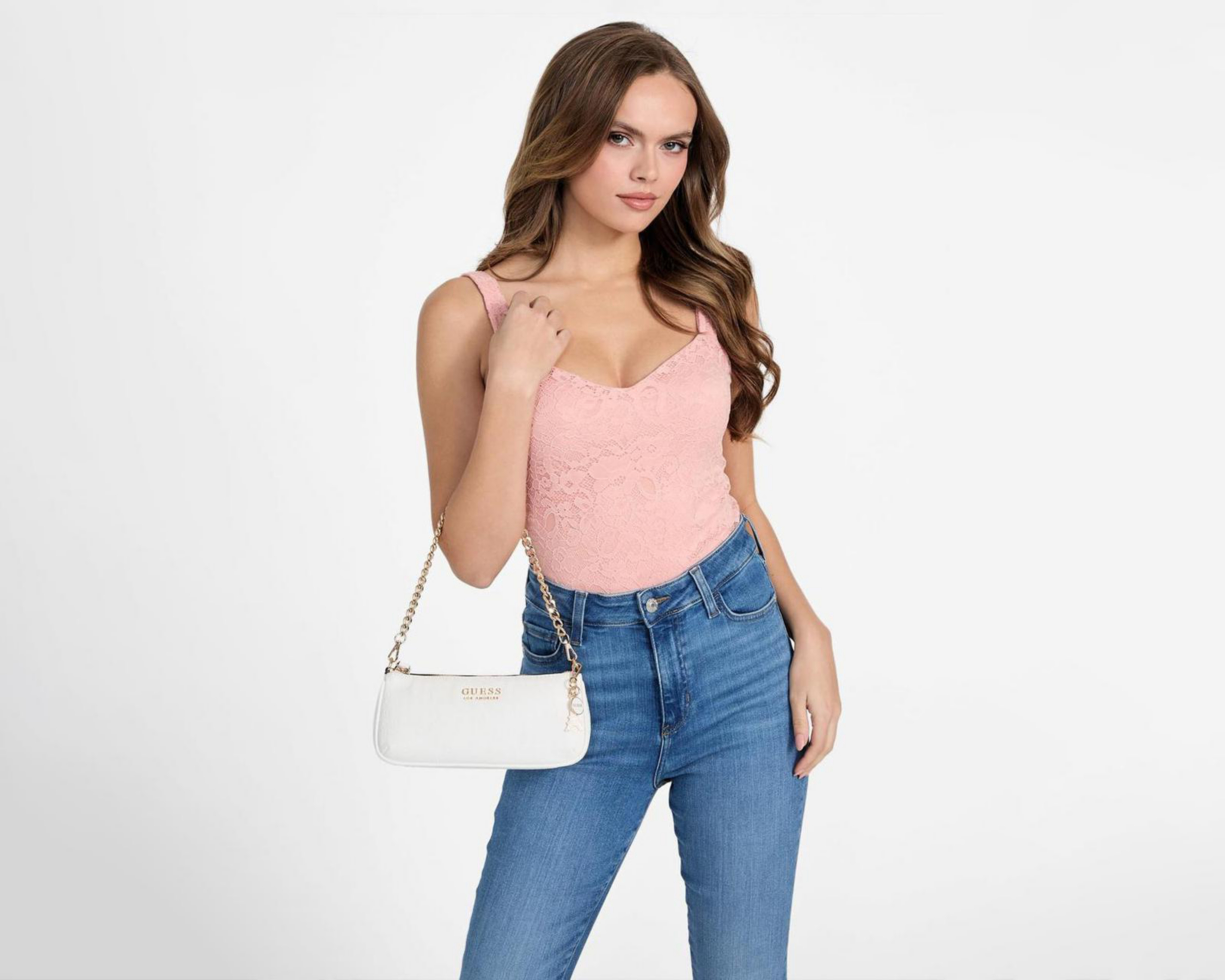 Foto 5 | Bolsa de Hombro Guess Tournesol