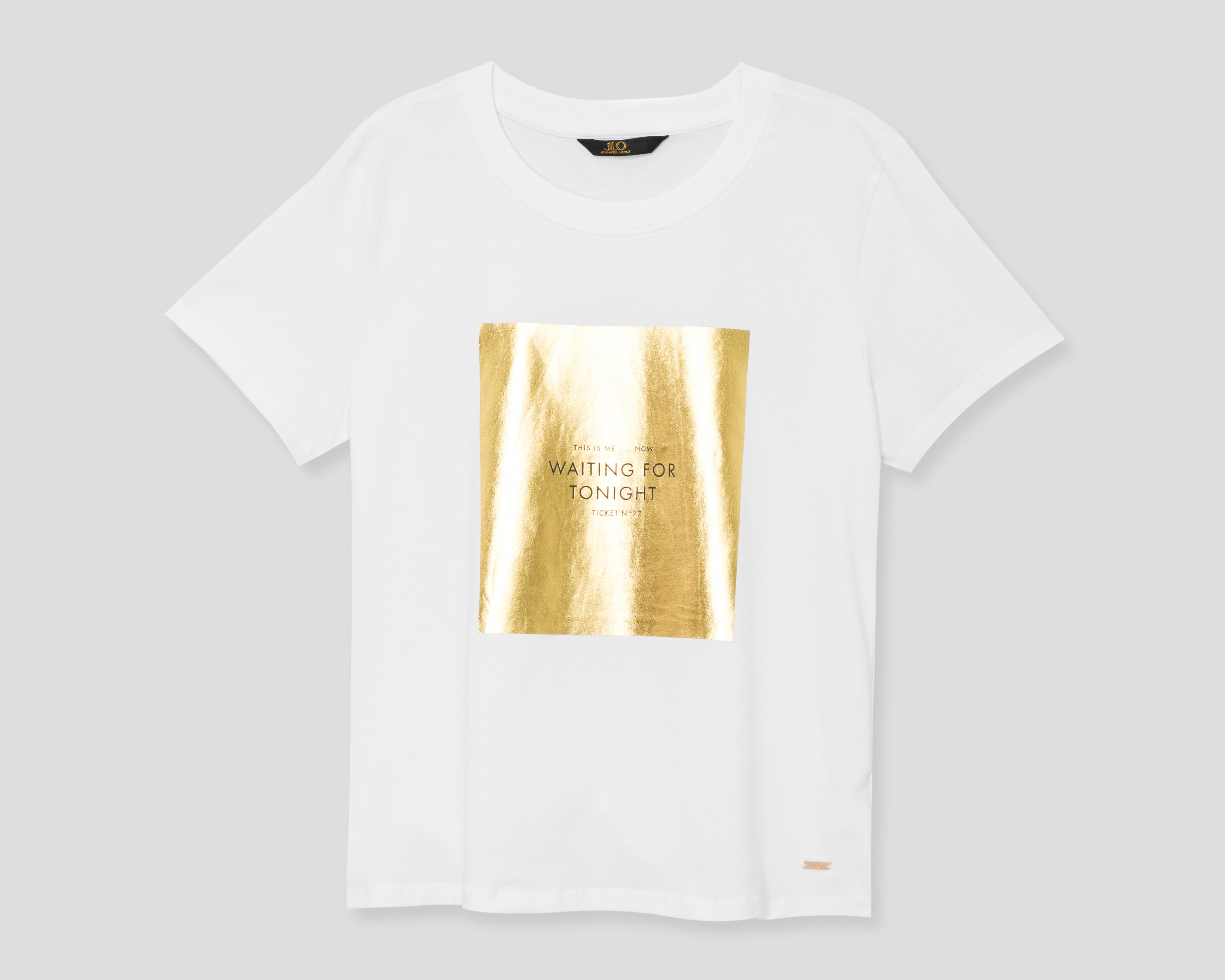 Foto 1 | Playera Manga Corta Jennifer Lopez para Mujer