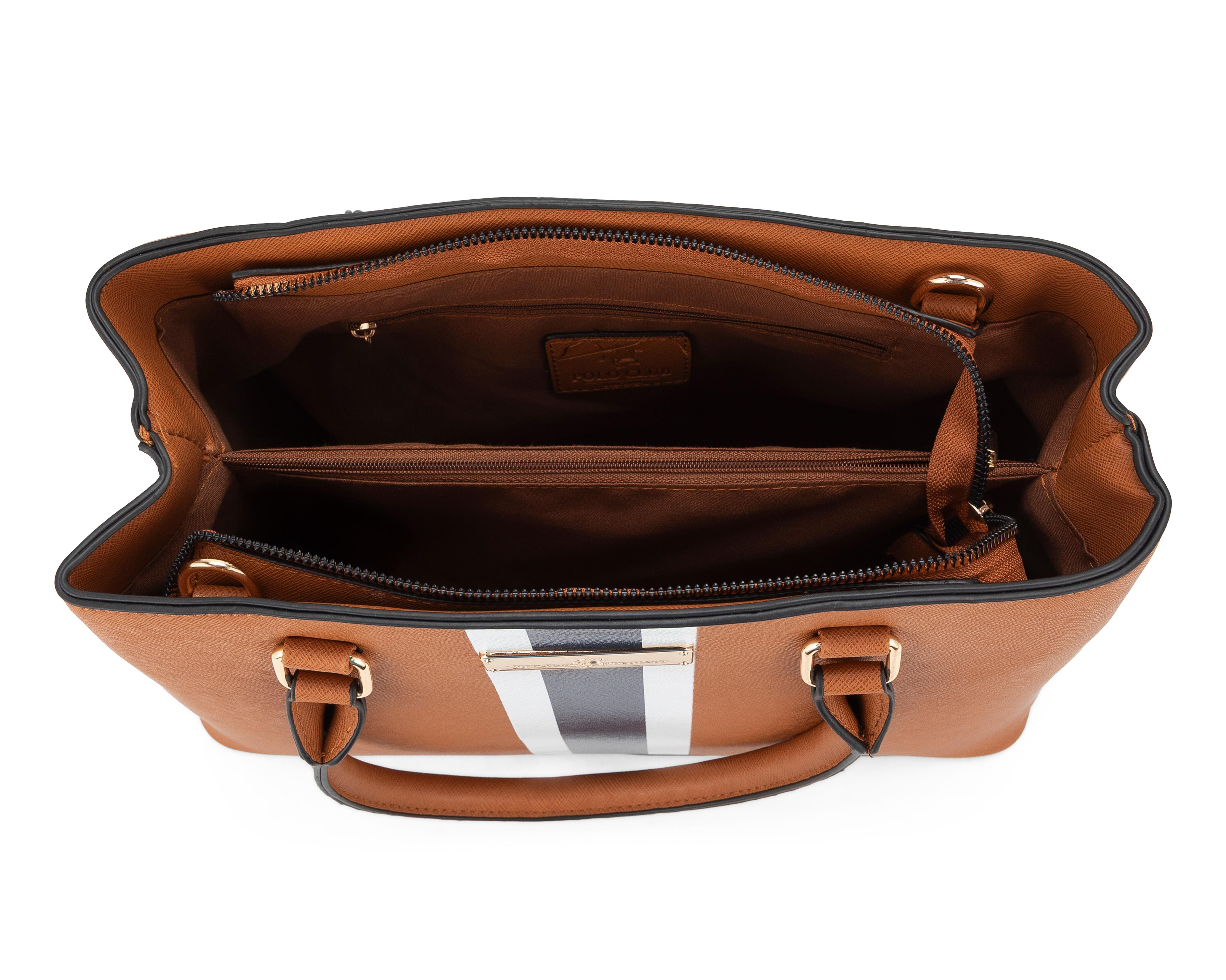 Foto 5 pulgar | Bolsa de Mano York Team Polo Club Café