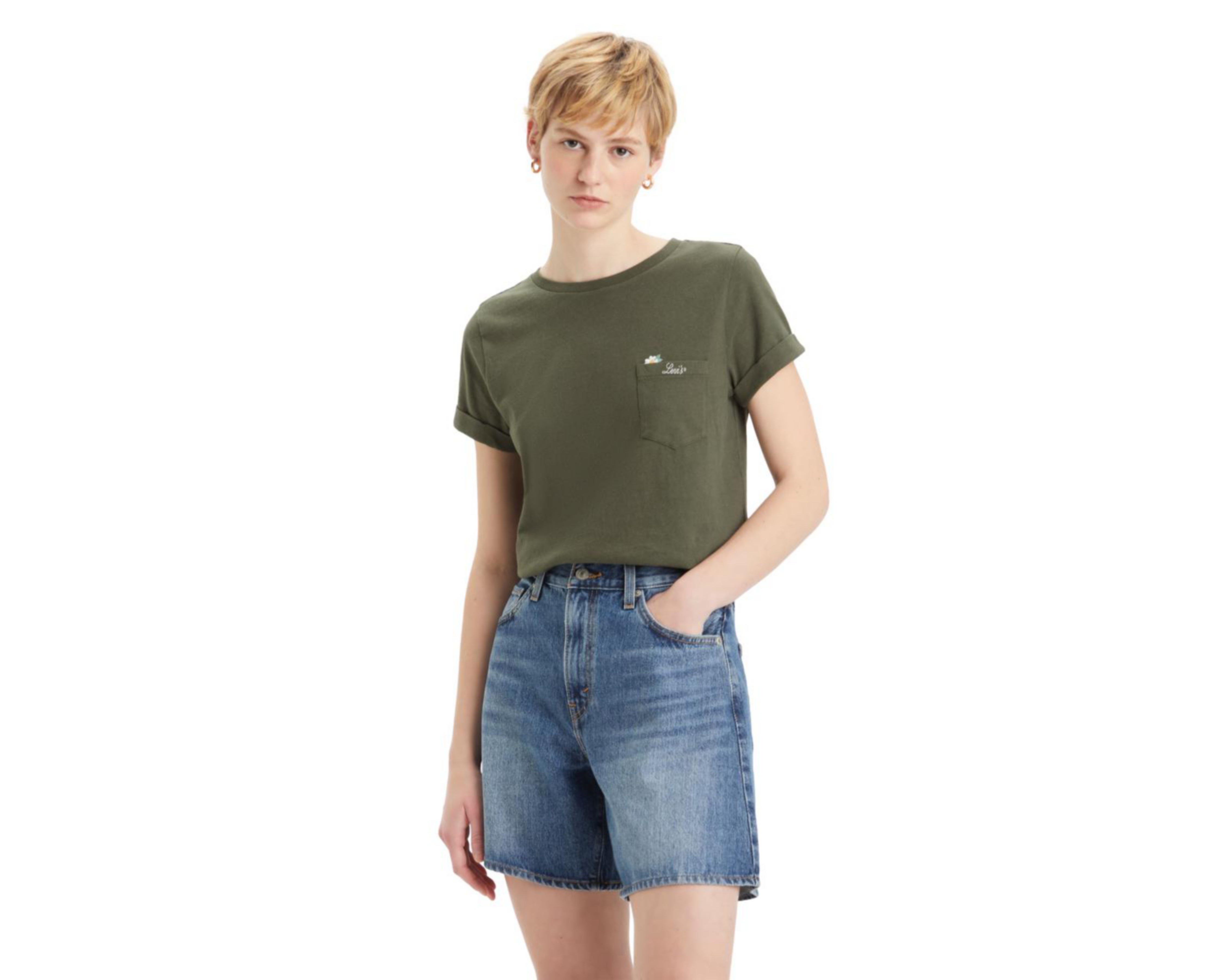 Foto 2 pulgar | Playera Levi's Manga Corta para Mujer