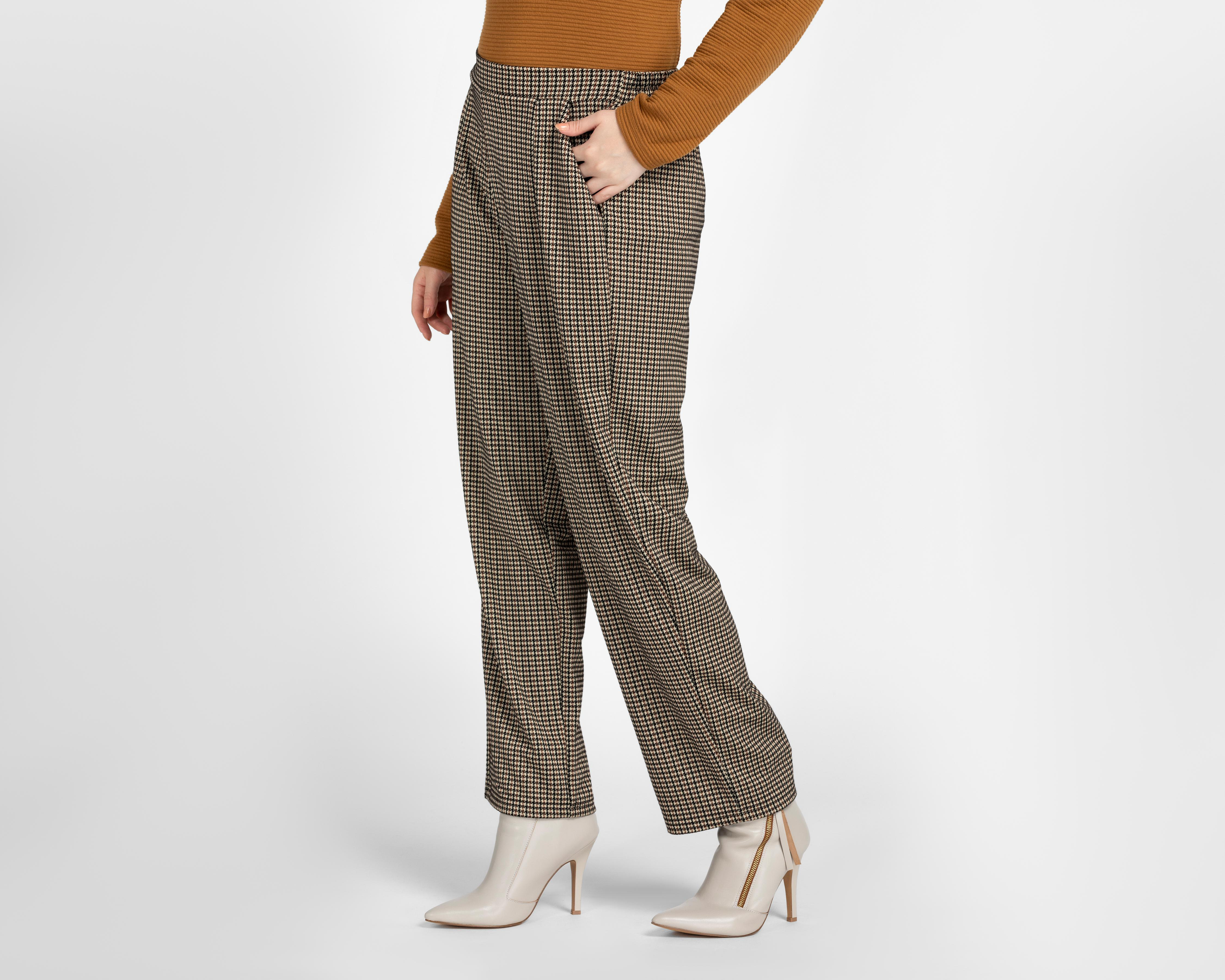 Pantalón Recto Lady Sun Café para Mujer
