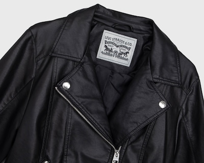 Foto 3 | Chamarra Negra Levi's para Mujer
