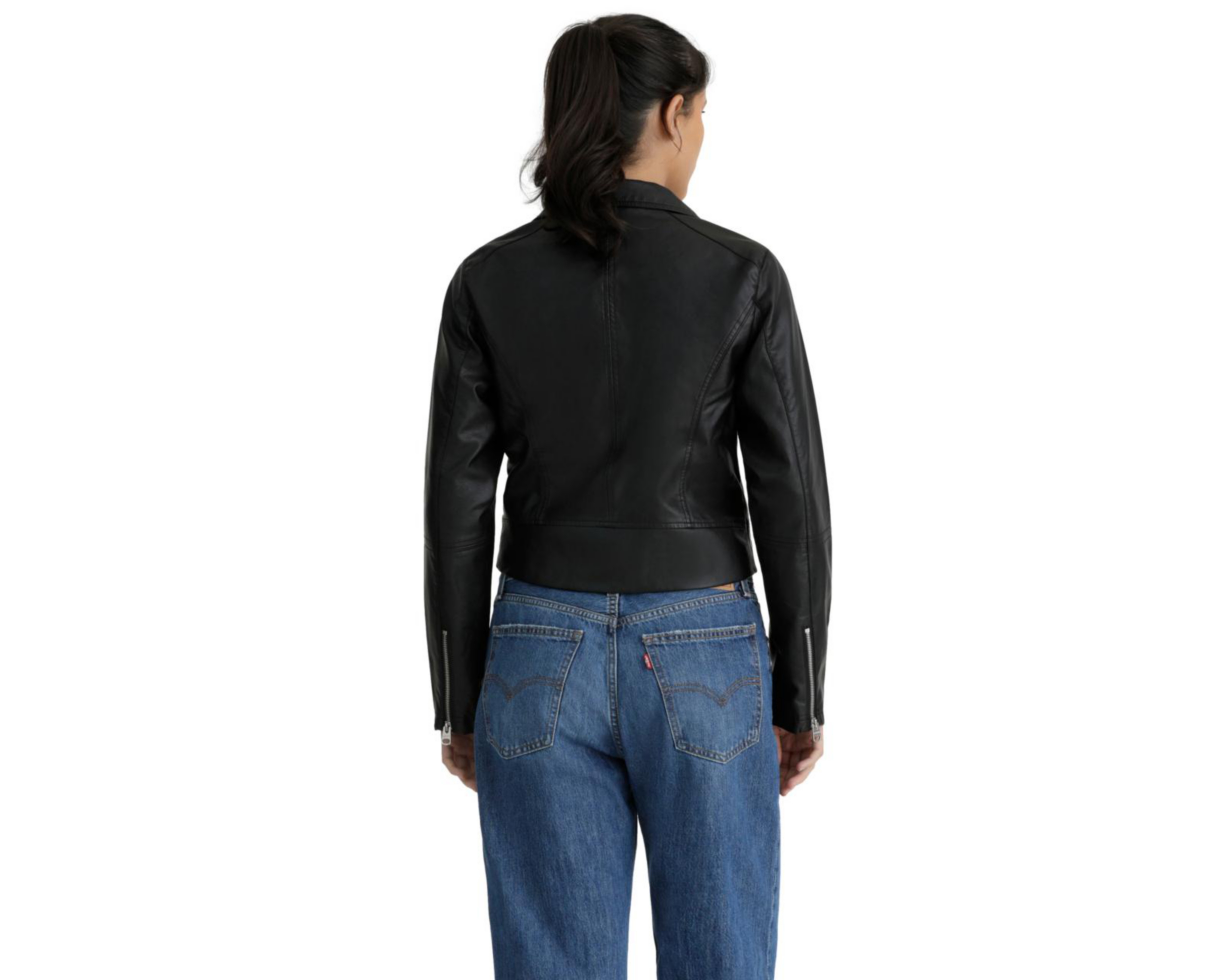 Foto 7 pulgar | Chamarra Negra Levi's para Mujer