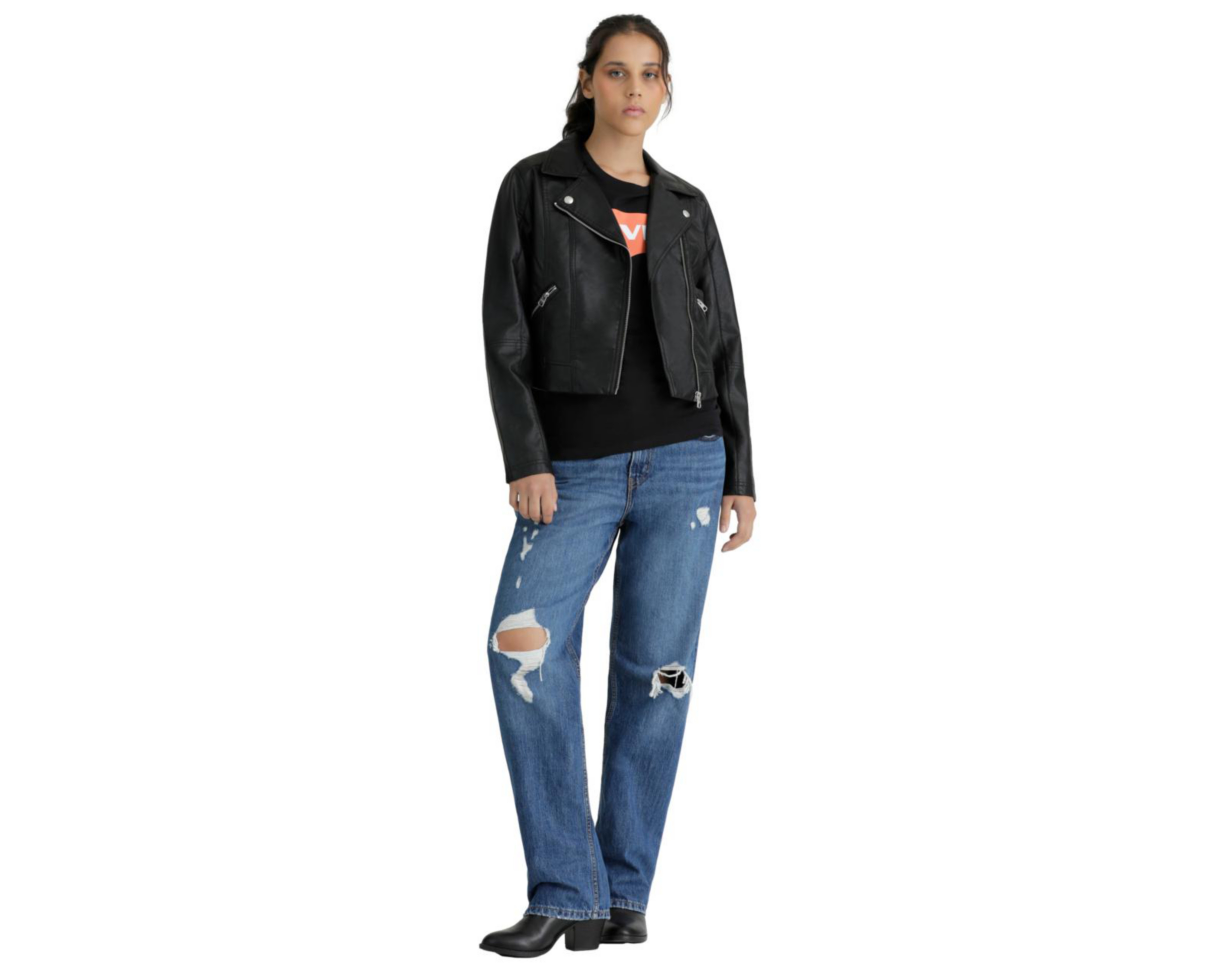 Foto 9 pulgar | Chamarra Negra Levi's para Mujer