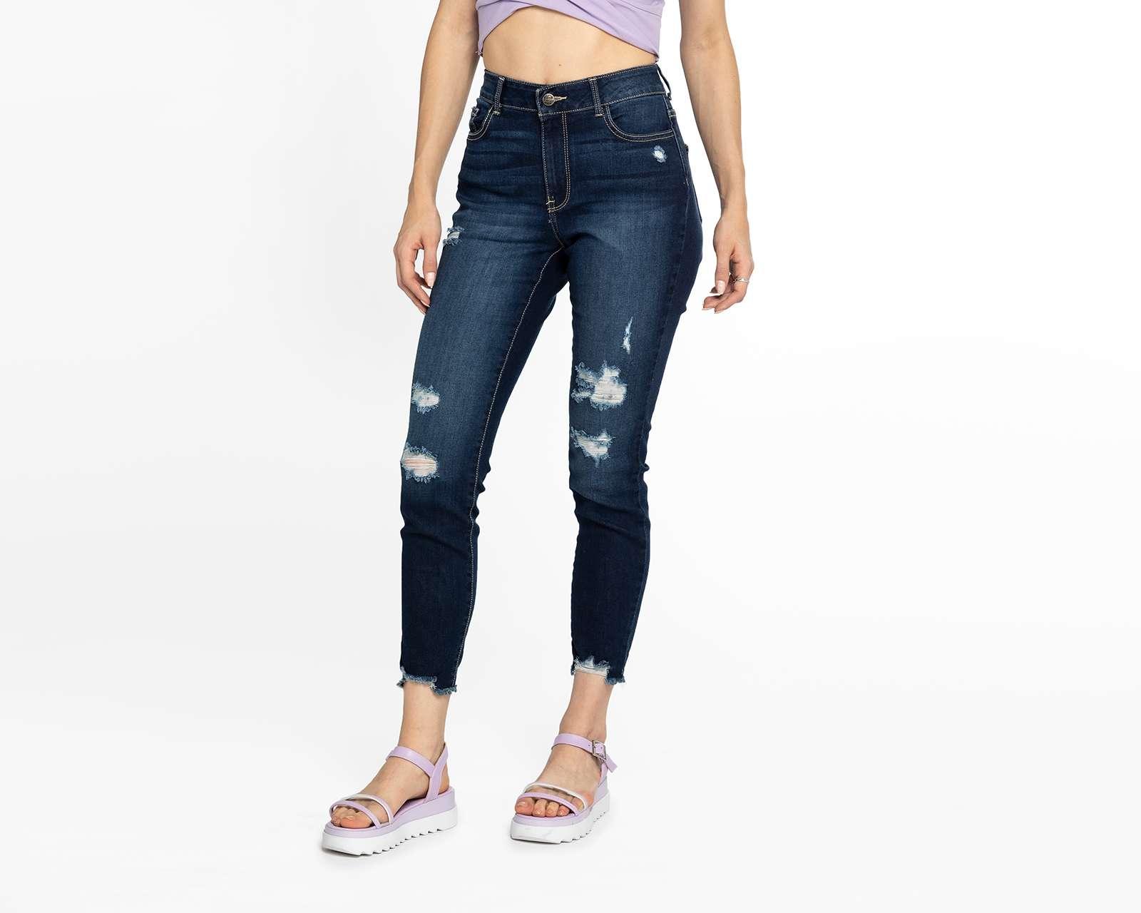 Foto 2 pulgar | Jeans Boy London Skinny con Destrucciones