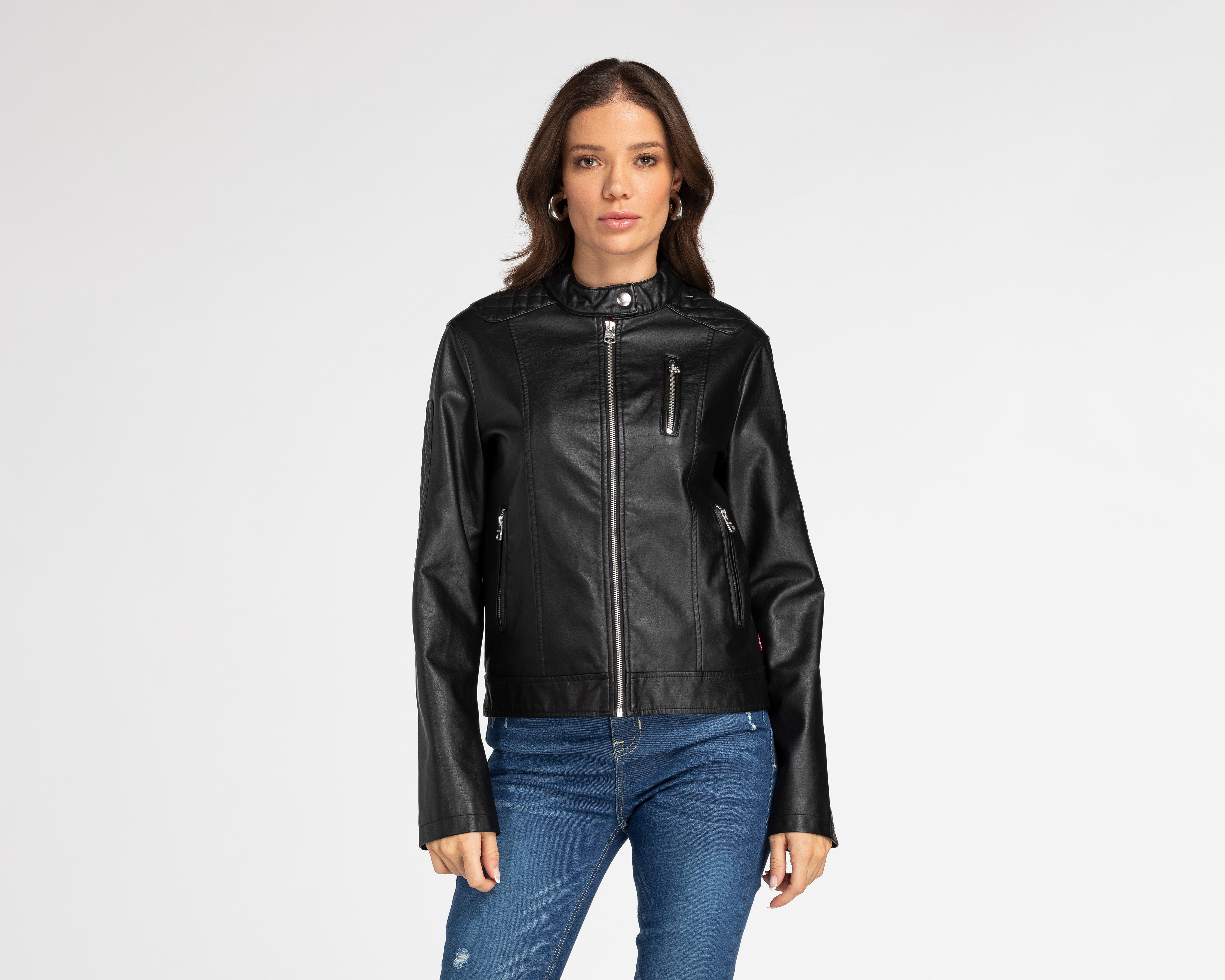Foto 1 | Chamarra Negra Levi's para Mujer