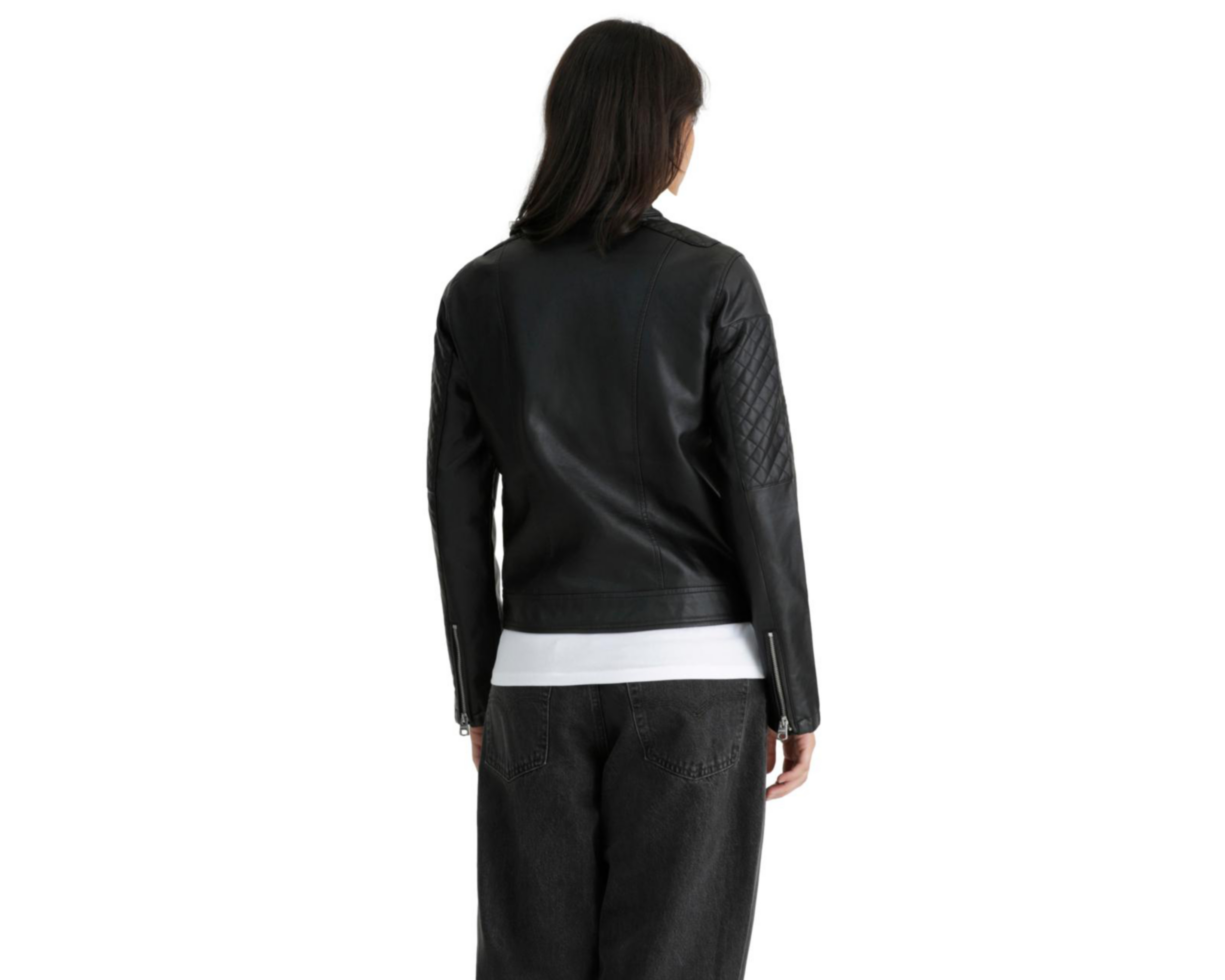 Foto 6 | Chamarra Negra Levi's para Mujer