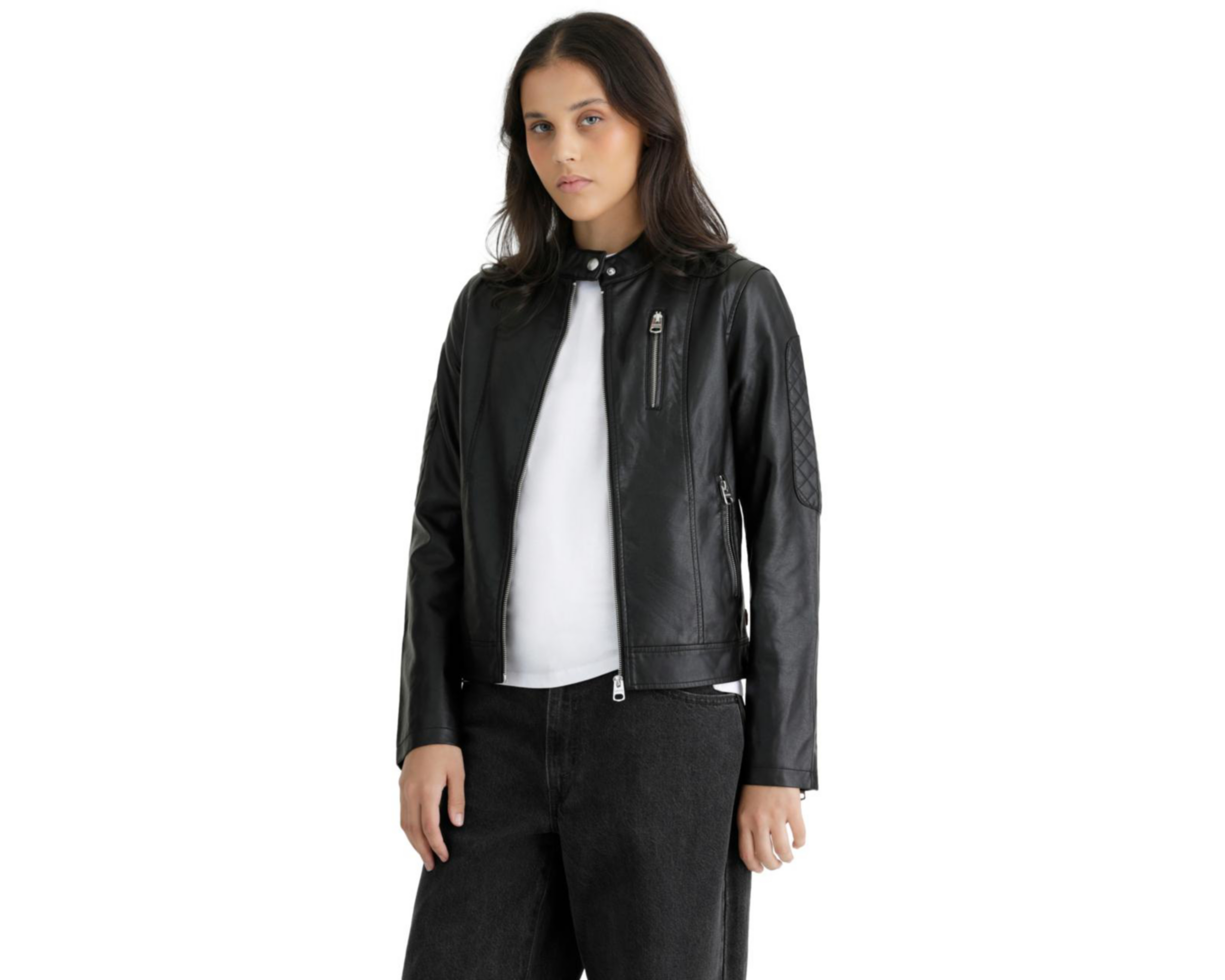 Foto 7 | Chamarra Negra Levi's para Mujer