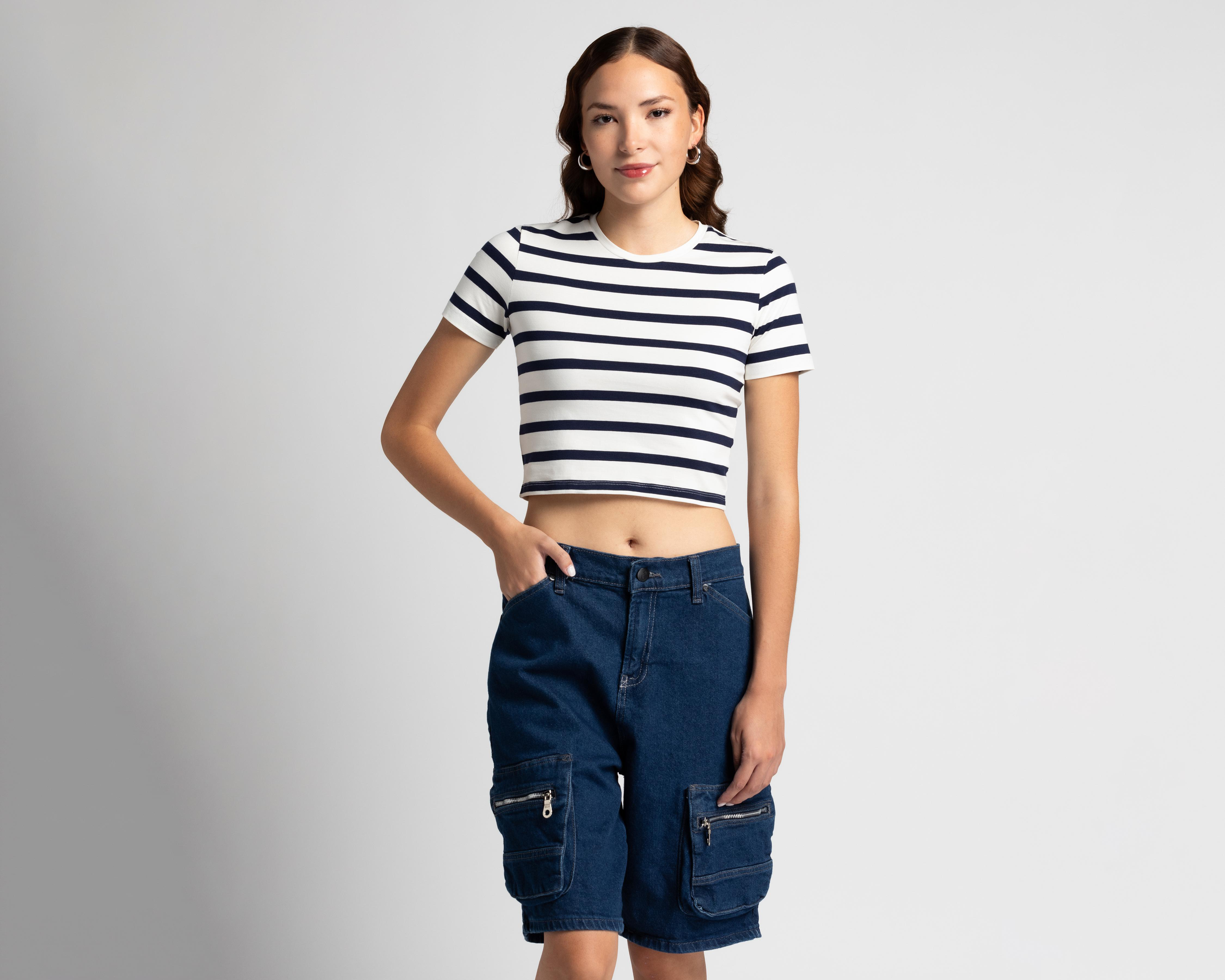 Playera Manga Corta Refill para Mujer