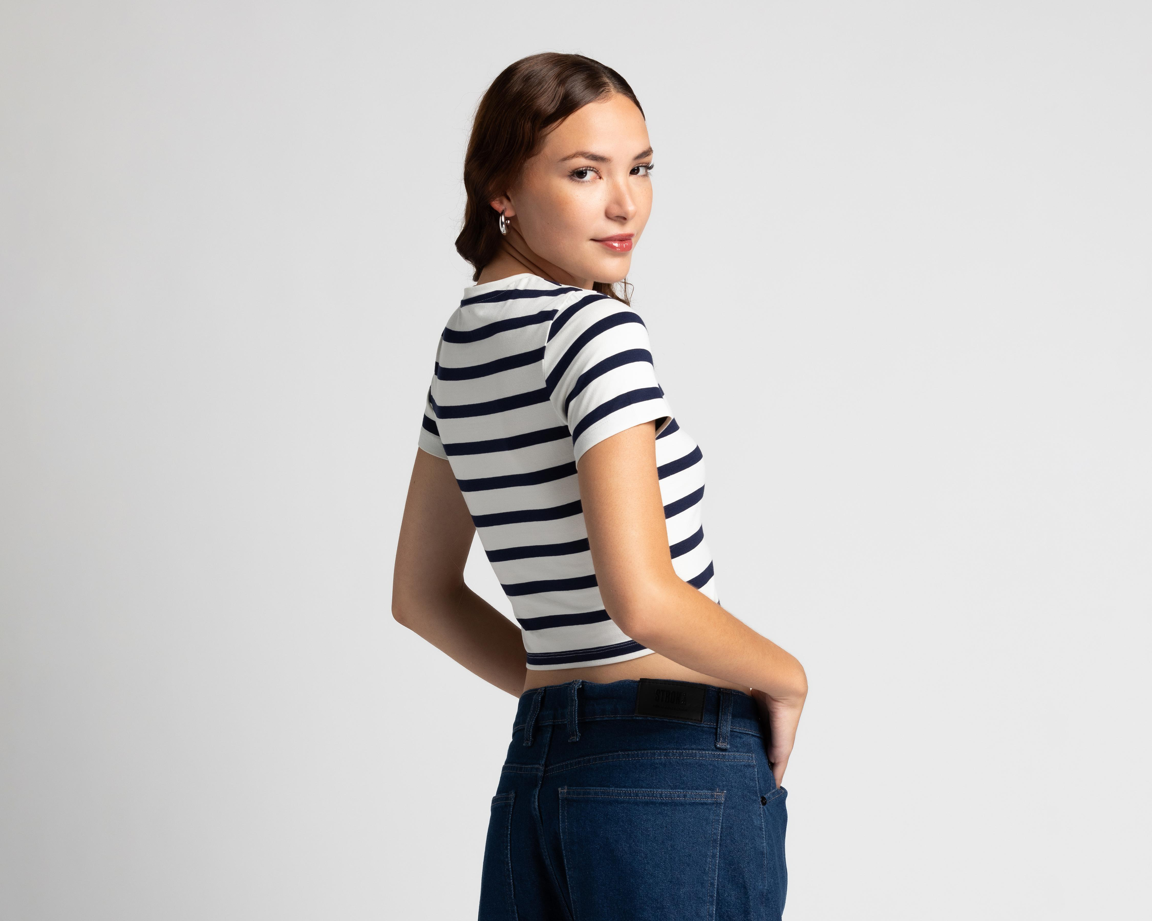 Foto 4 pulgar | Playera Manga Corta Refill para Mujer