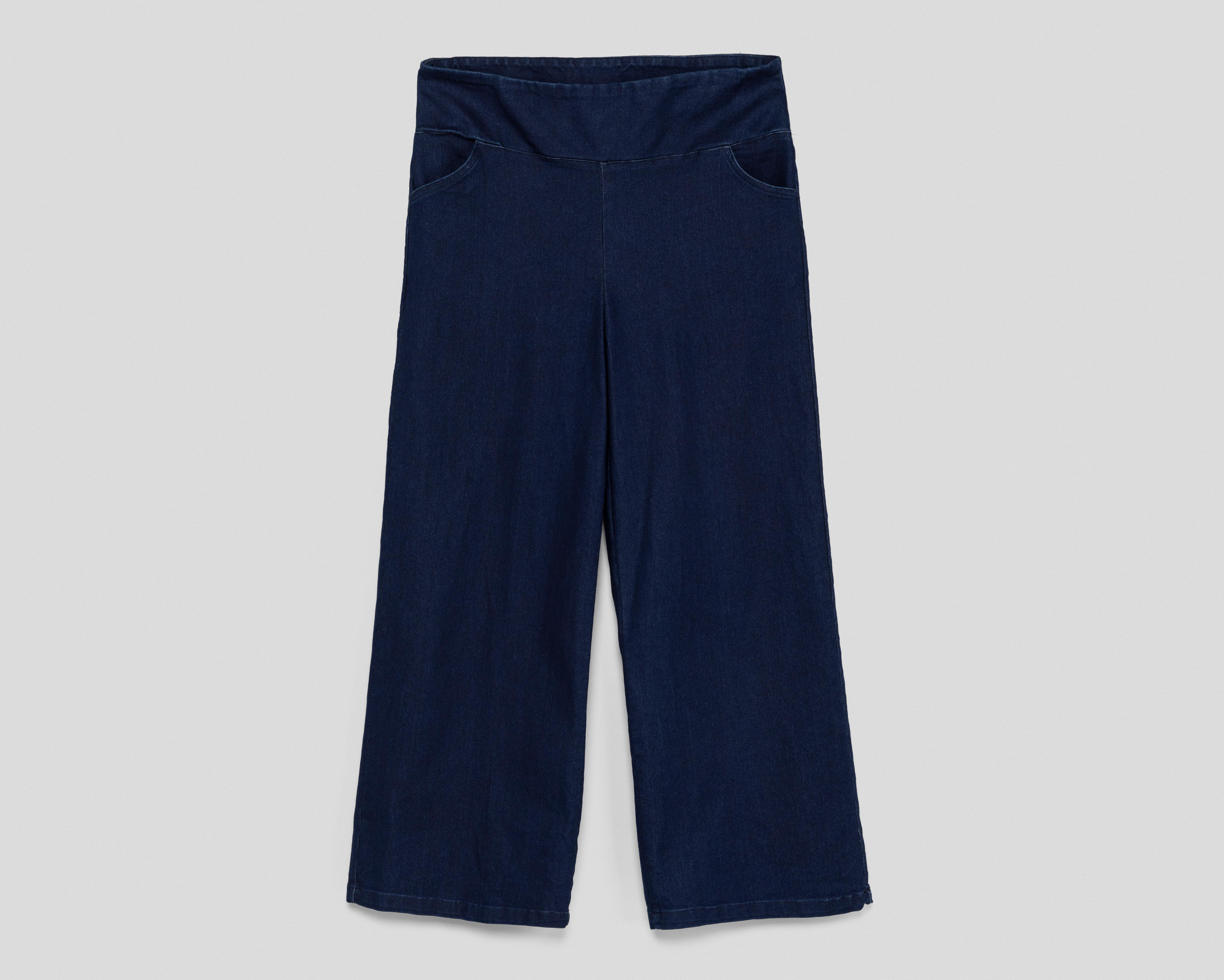 Foto 2 pulgar | Pantalón Ancho Sahara Azul para Mujer