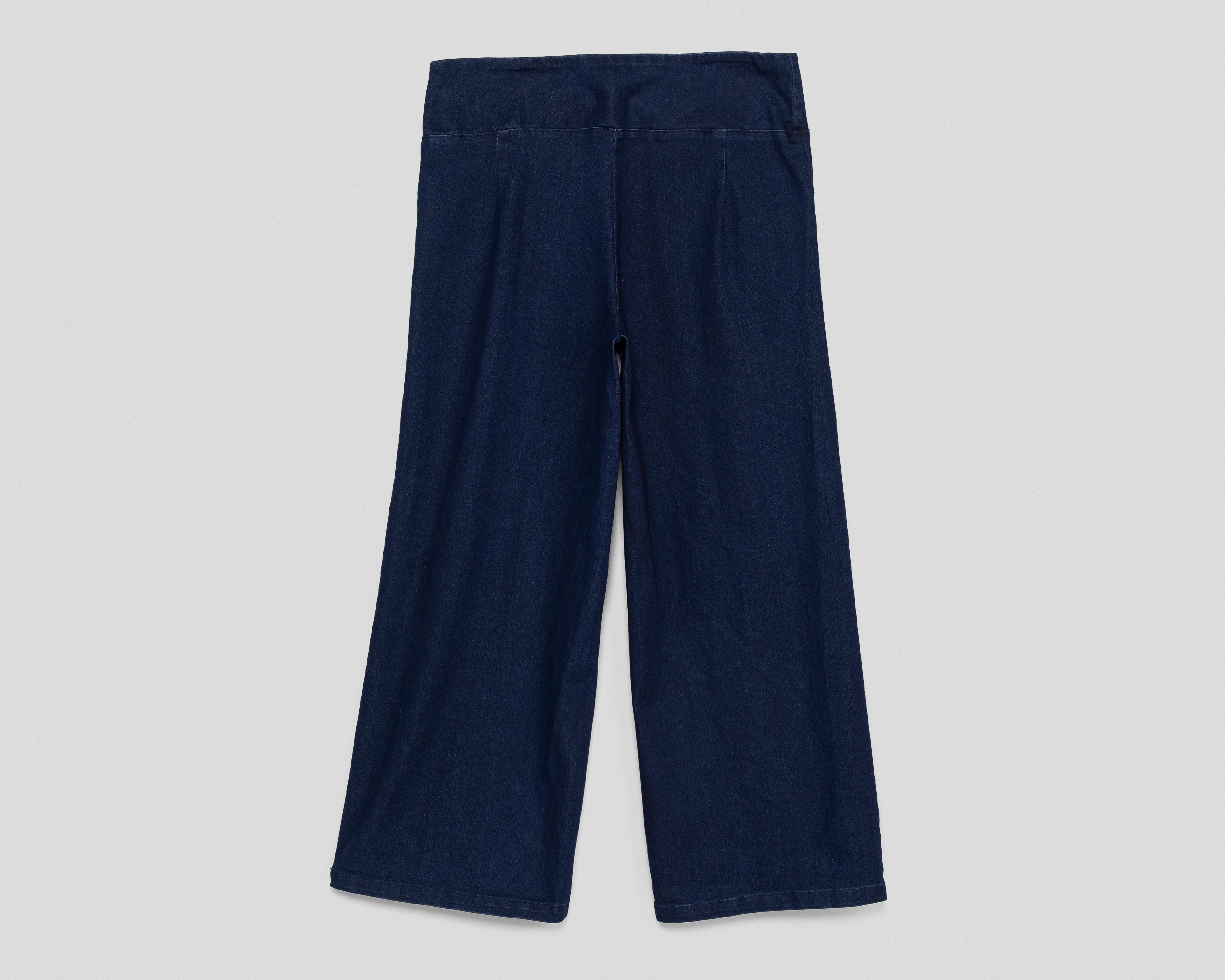 Foto 3 pulgar | Pantalón Ancho Sahara Azul para Mujer