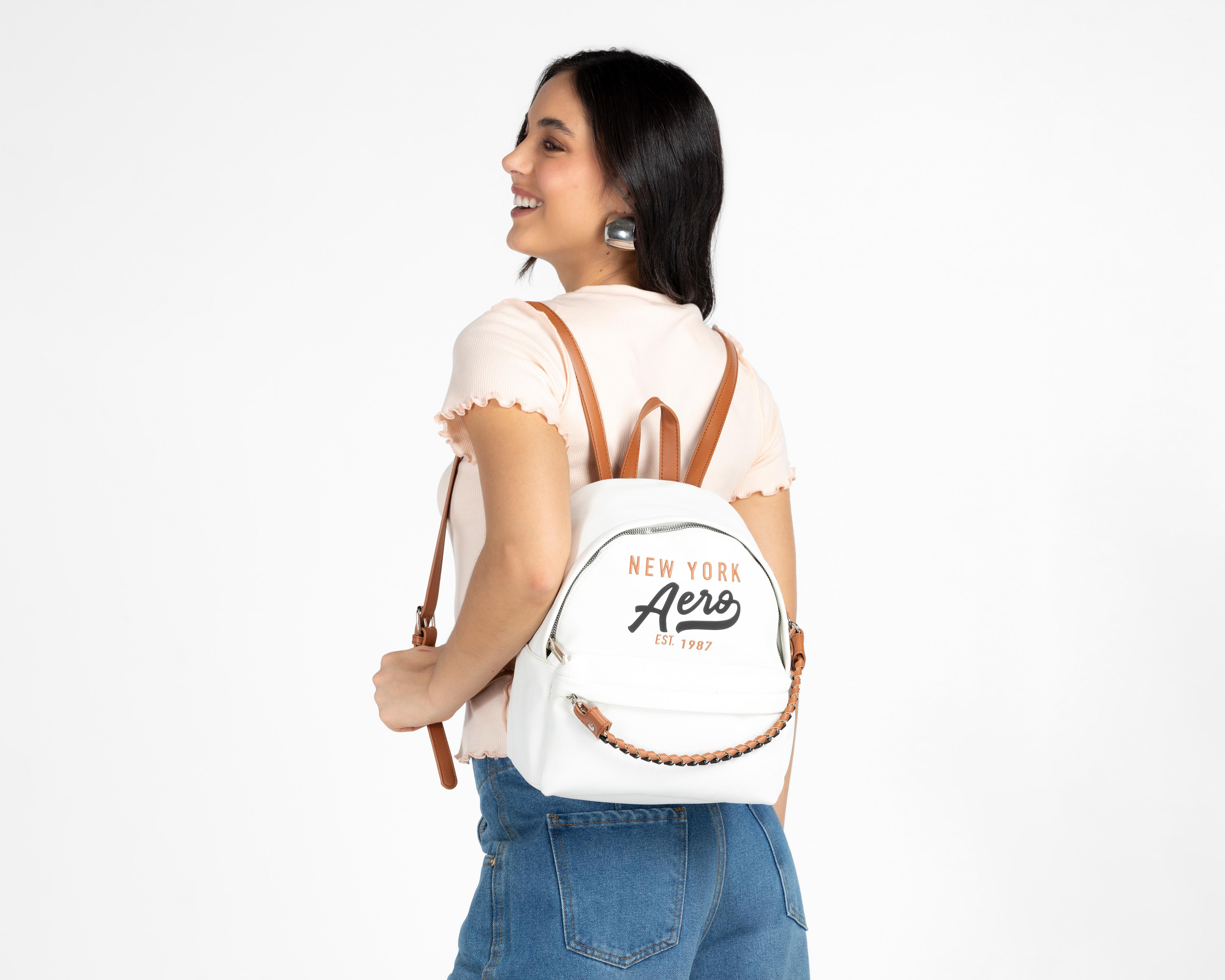 Foto 10 pulgar | Mochila Aéropostale Blanca