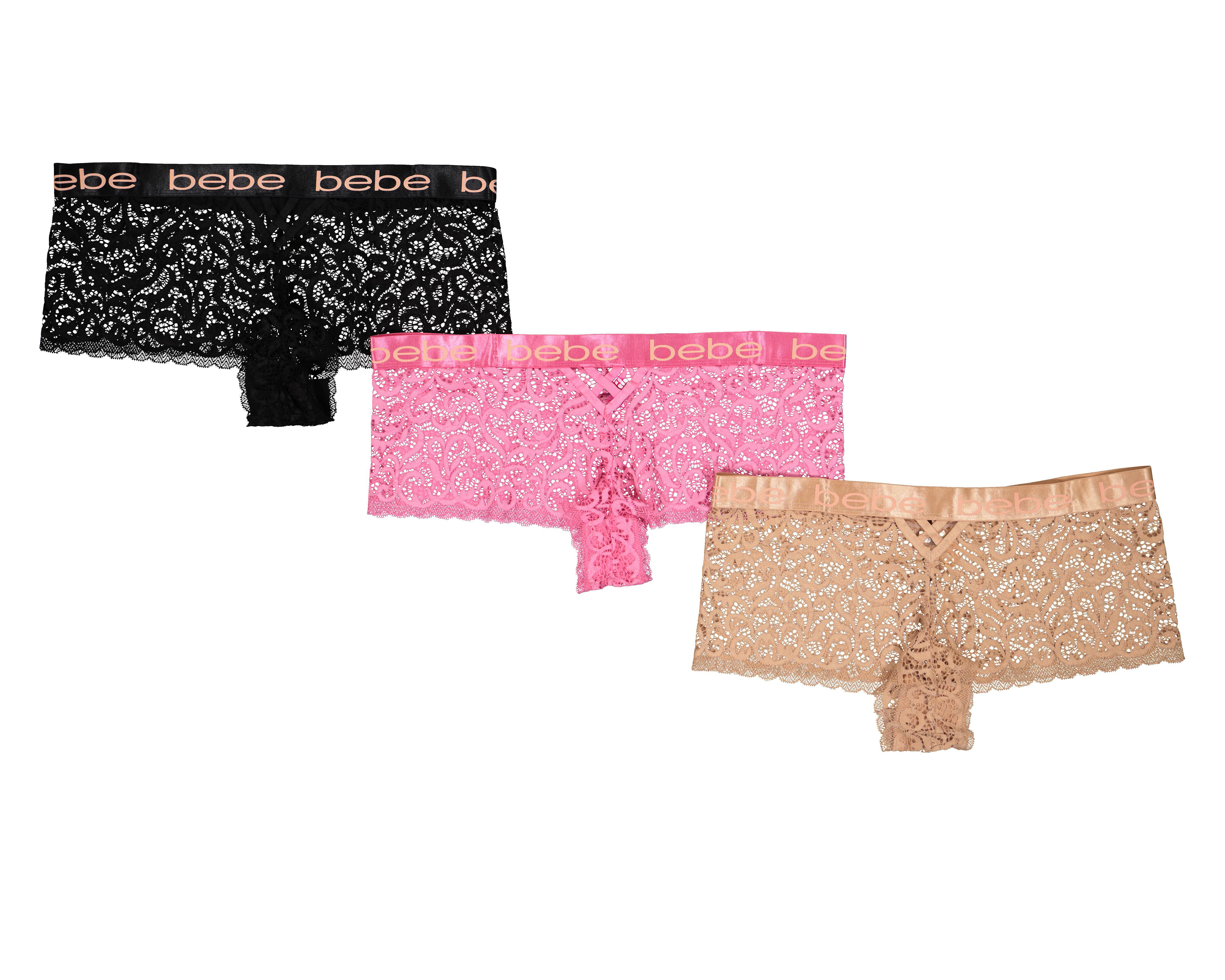 Bóxer con Encaje Bebe para Mujer 3 Piezas $99