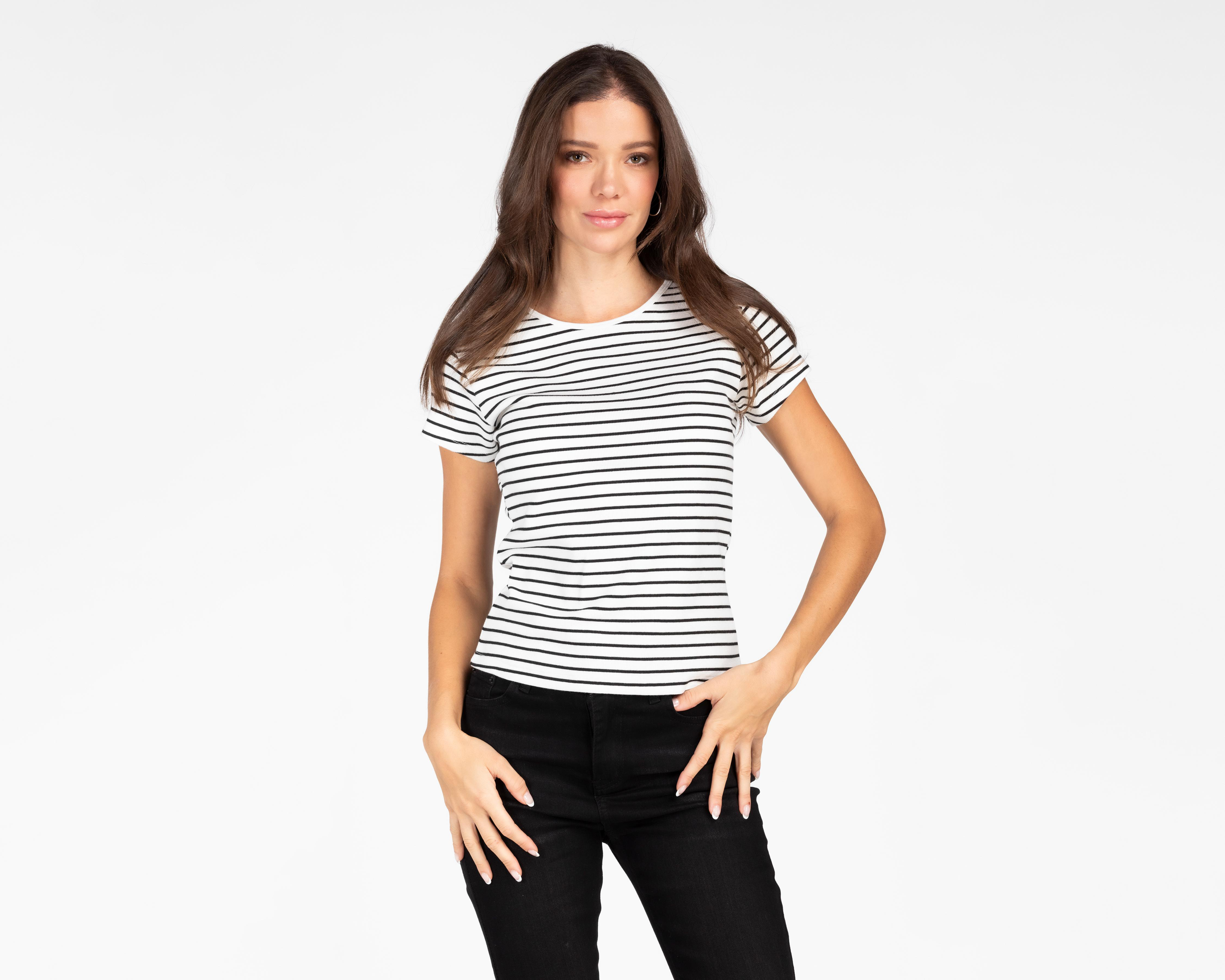 Foto 1 | Playera York Team Polo Club Acanalada para Mujer