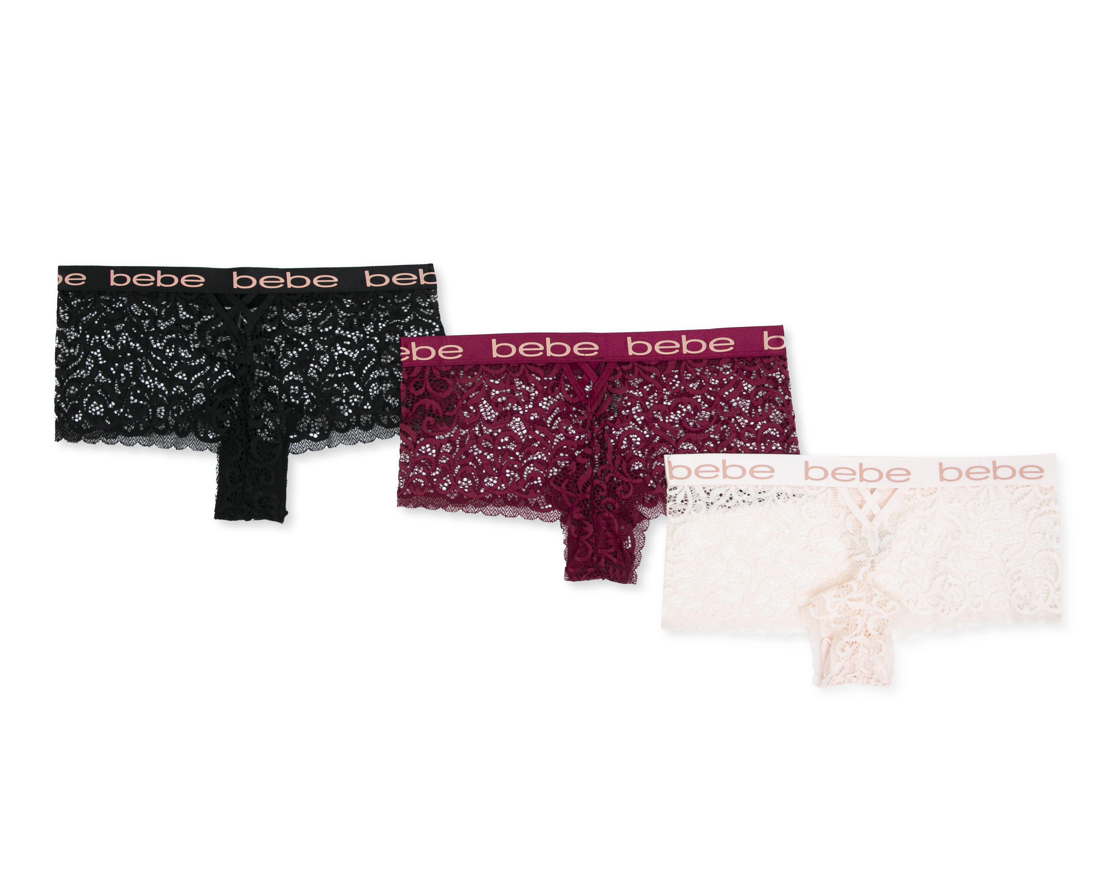 Foto 1 | Bóxer de Encaje Bebe para Mujer 3 Pack
