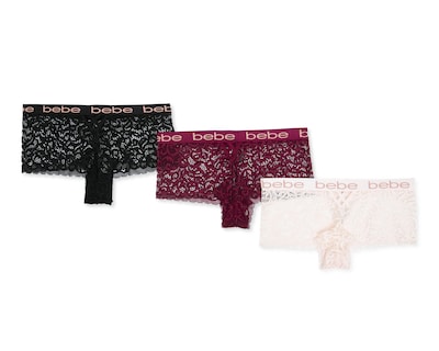 Foto 1 | Bóxer de Encaje Bebe para Mujer 3 Pack