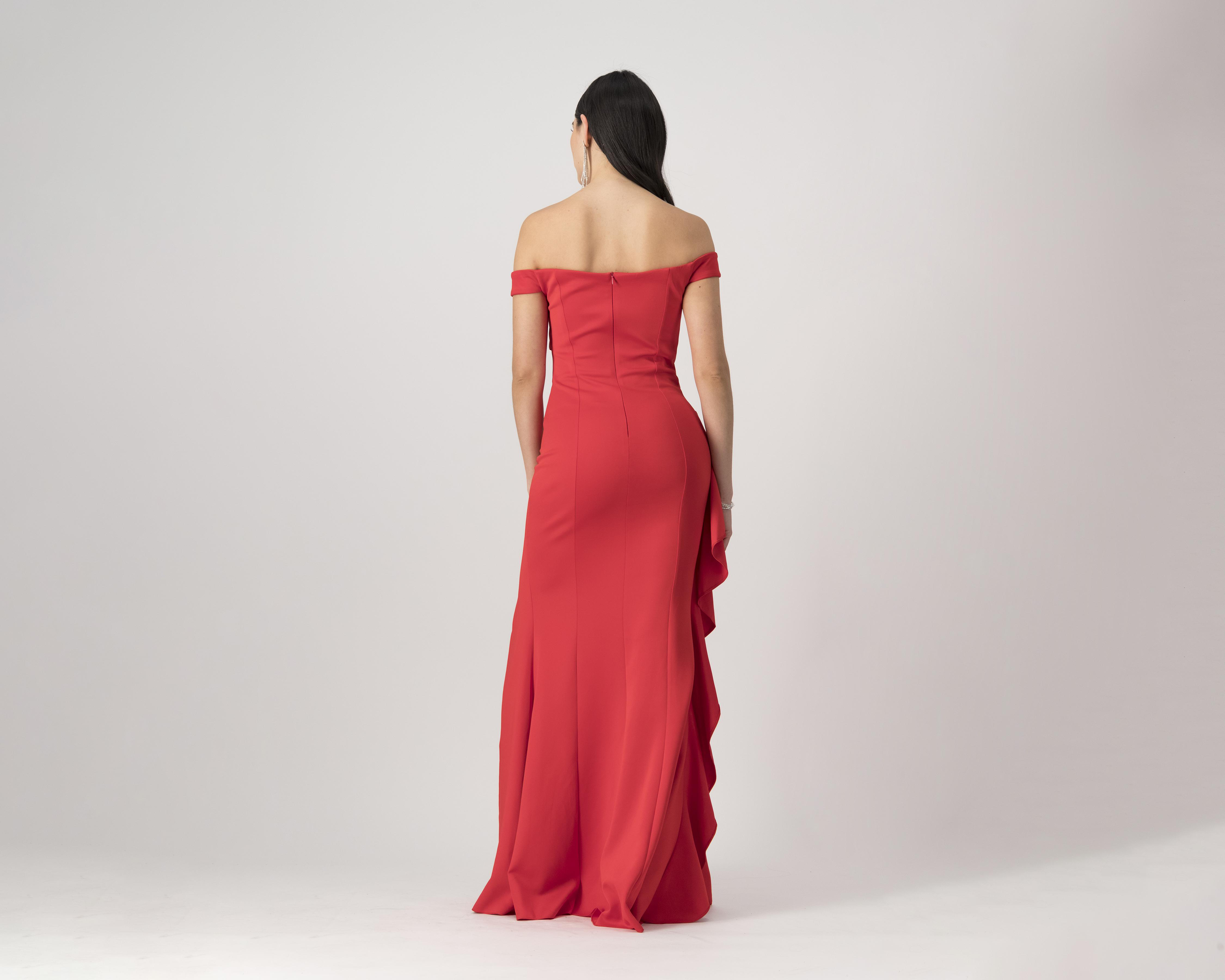 Foto 4 pulgar | Vestido Meirius de Fiesta Largo Strapless