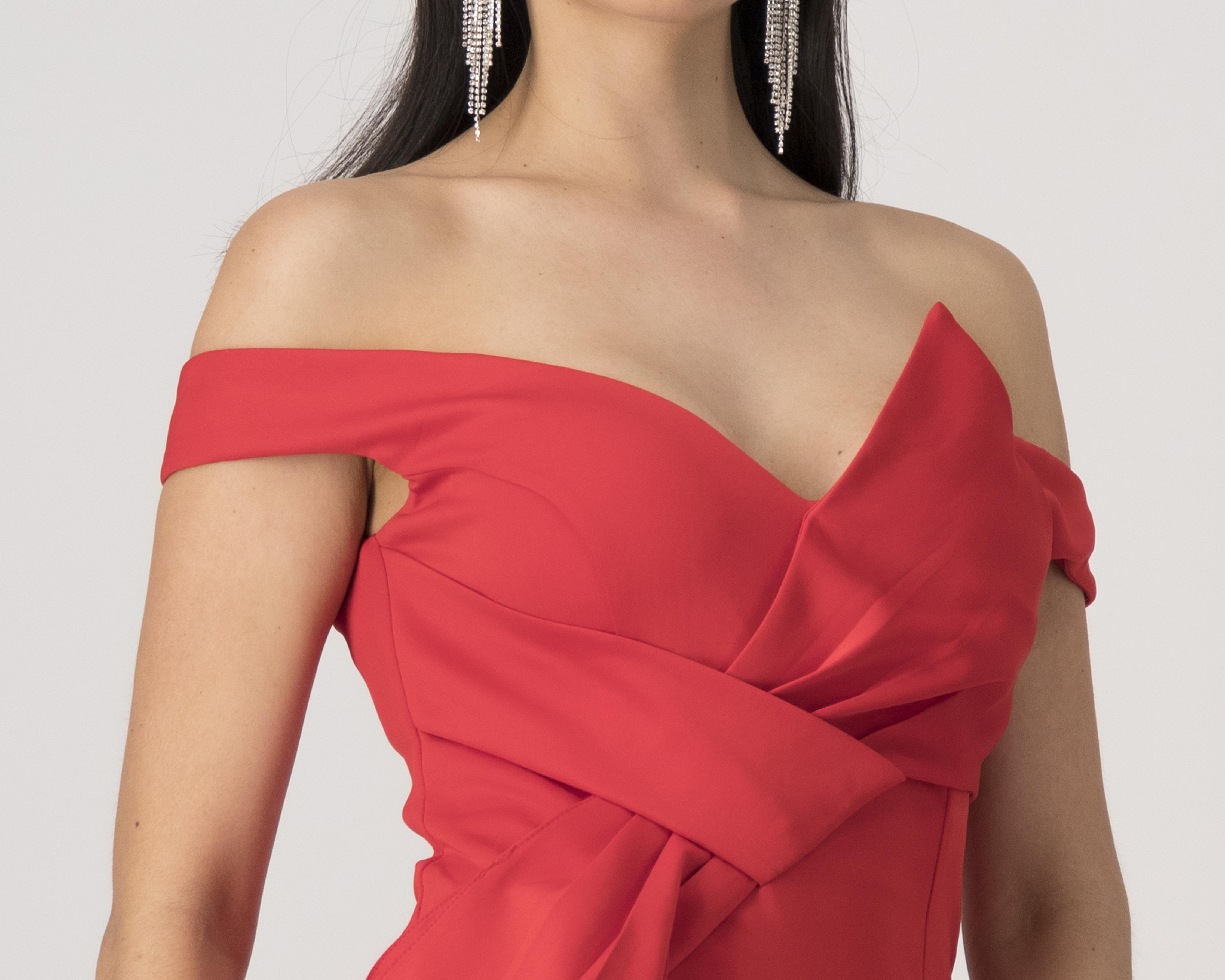 Foto 5 pulgar | Vestido Meirius de Fiesta Largo Strapless