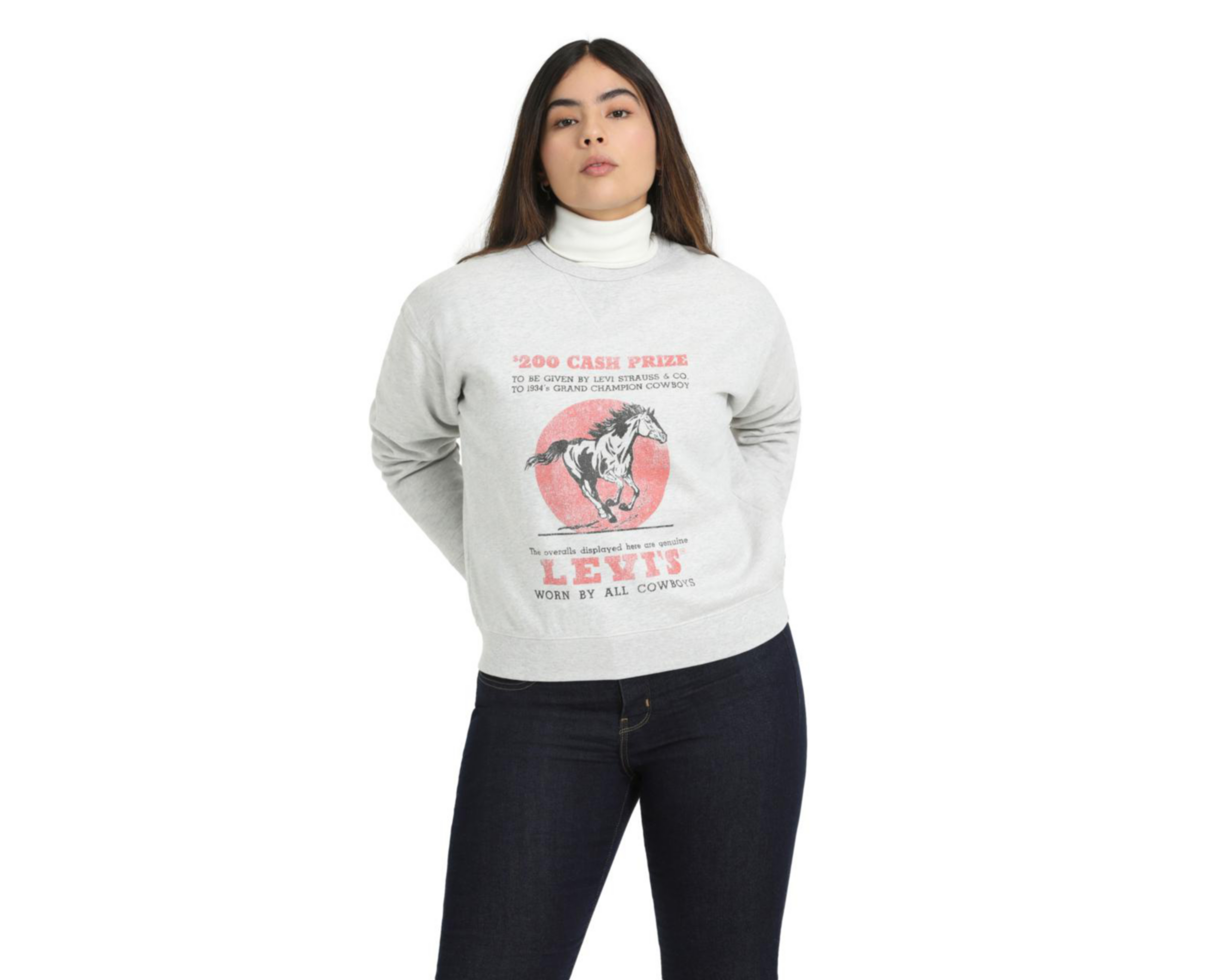 Foto 4 pulgar | Suéter Gris Levi's para Mujer